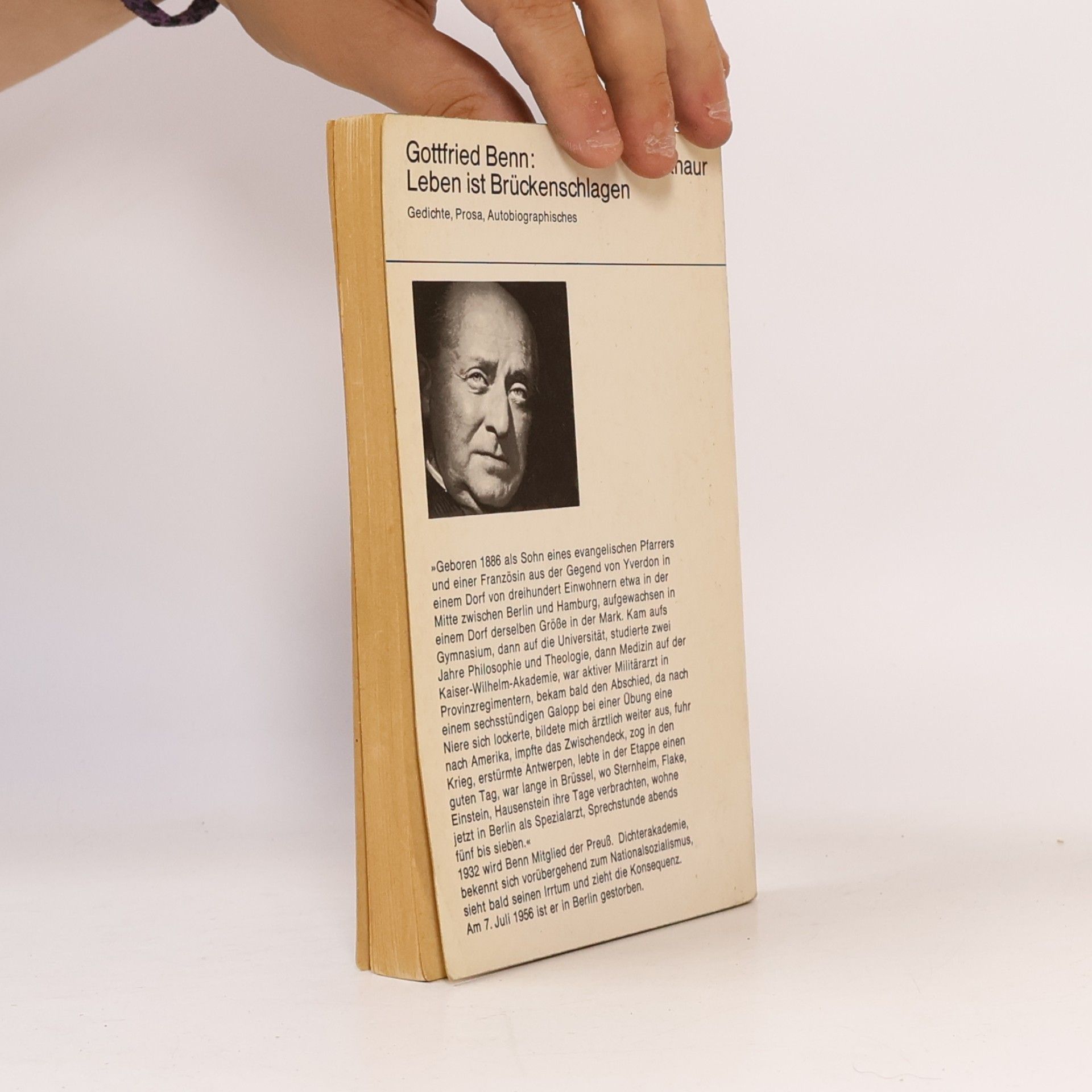 Gottfried Benn Leben ist Brückenschlagen