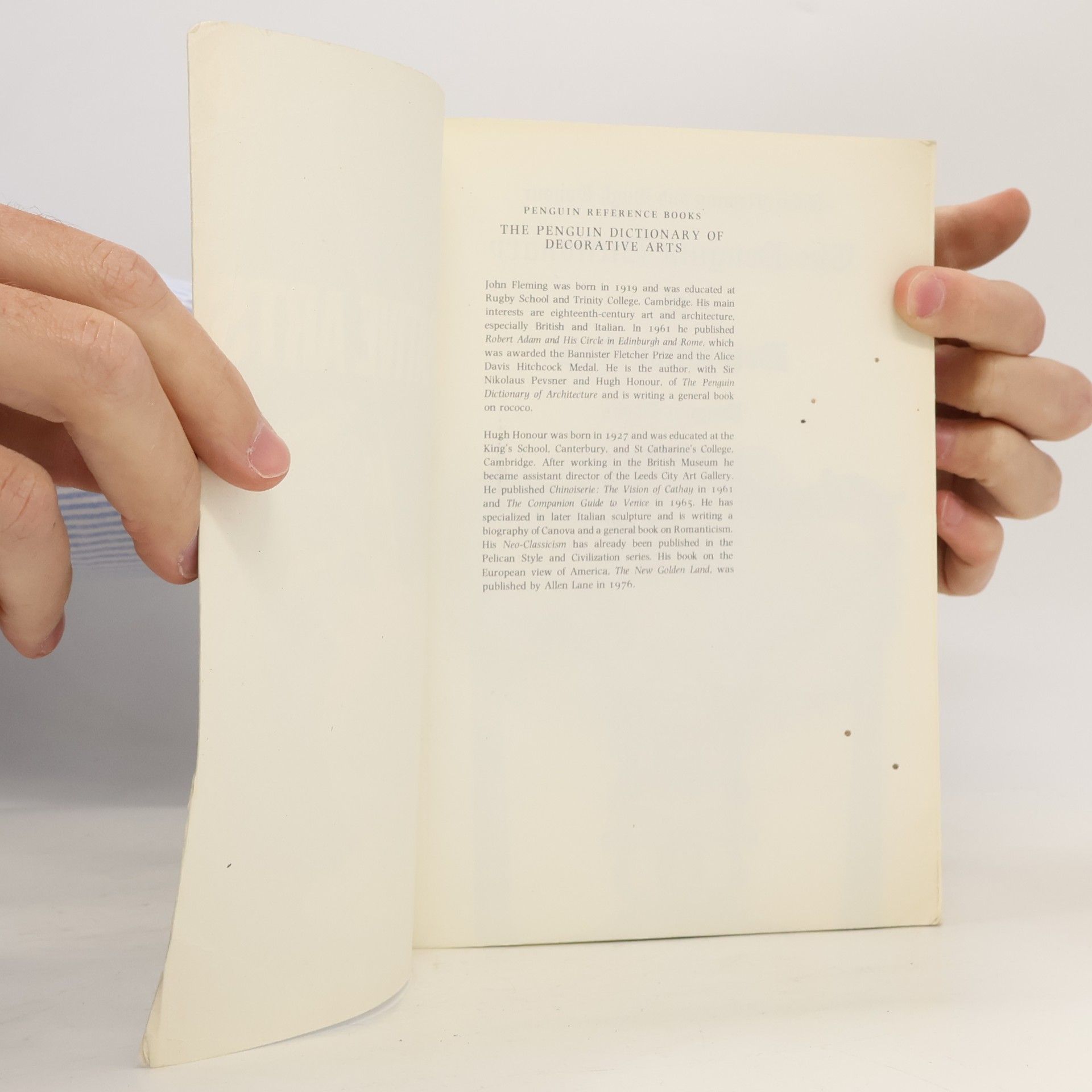 Hugh Honour The Penguin Dictionary of Decorative Arts