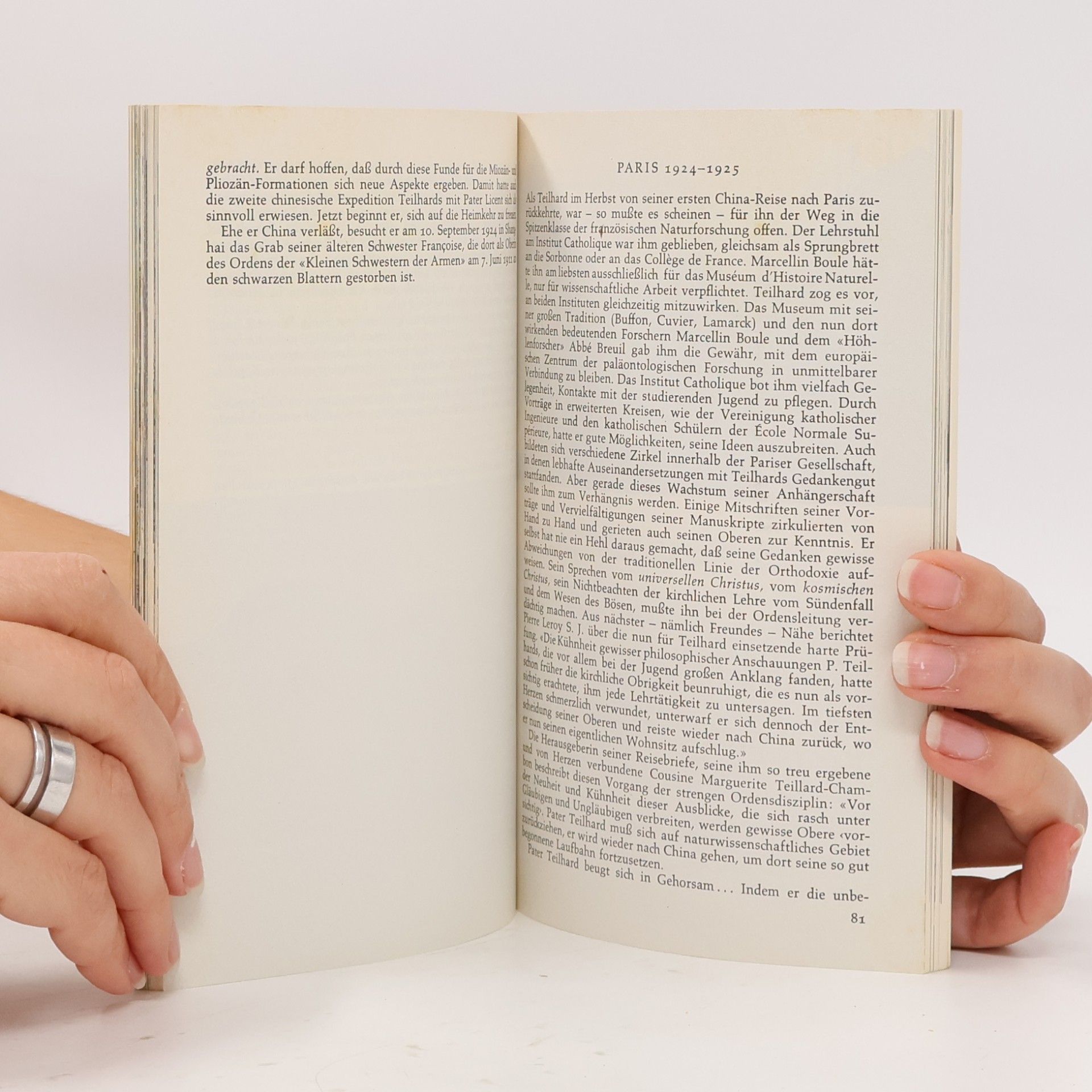 Johannes Hemleben Pierre Teilhard de Chardin in Selbstzeugnissen und Bilddokumenten