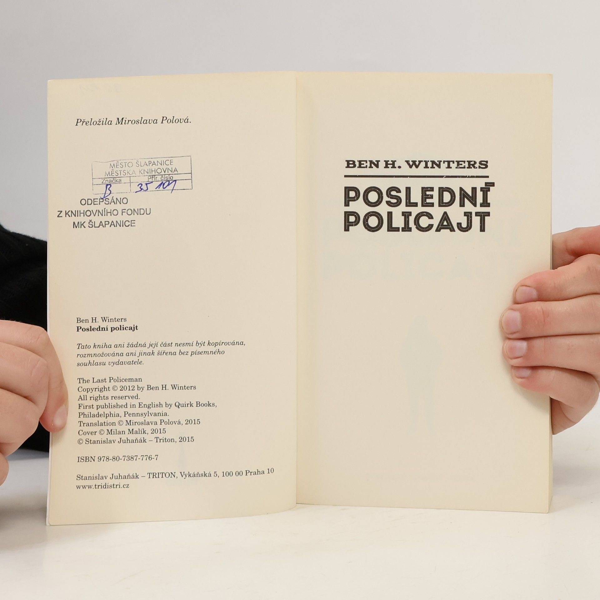 Ben H. Winters Poslední policajt
