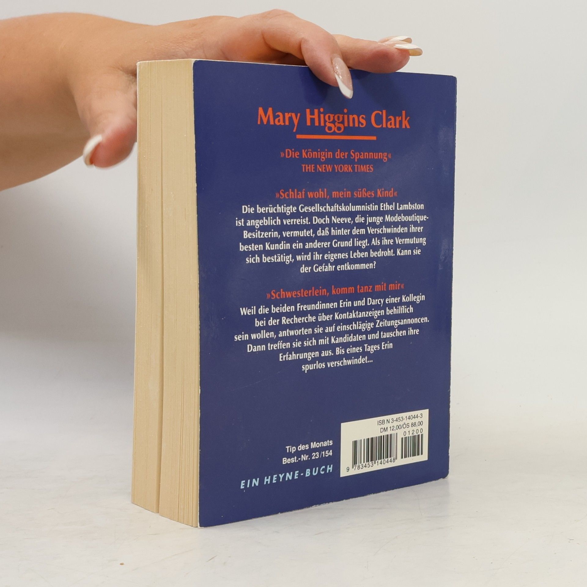Mary Higgins Clark Schlaf wohl, mein süßes Kind. Schwesterlein, komm tanz mit mir.