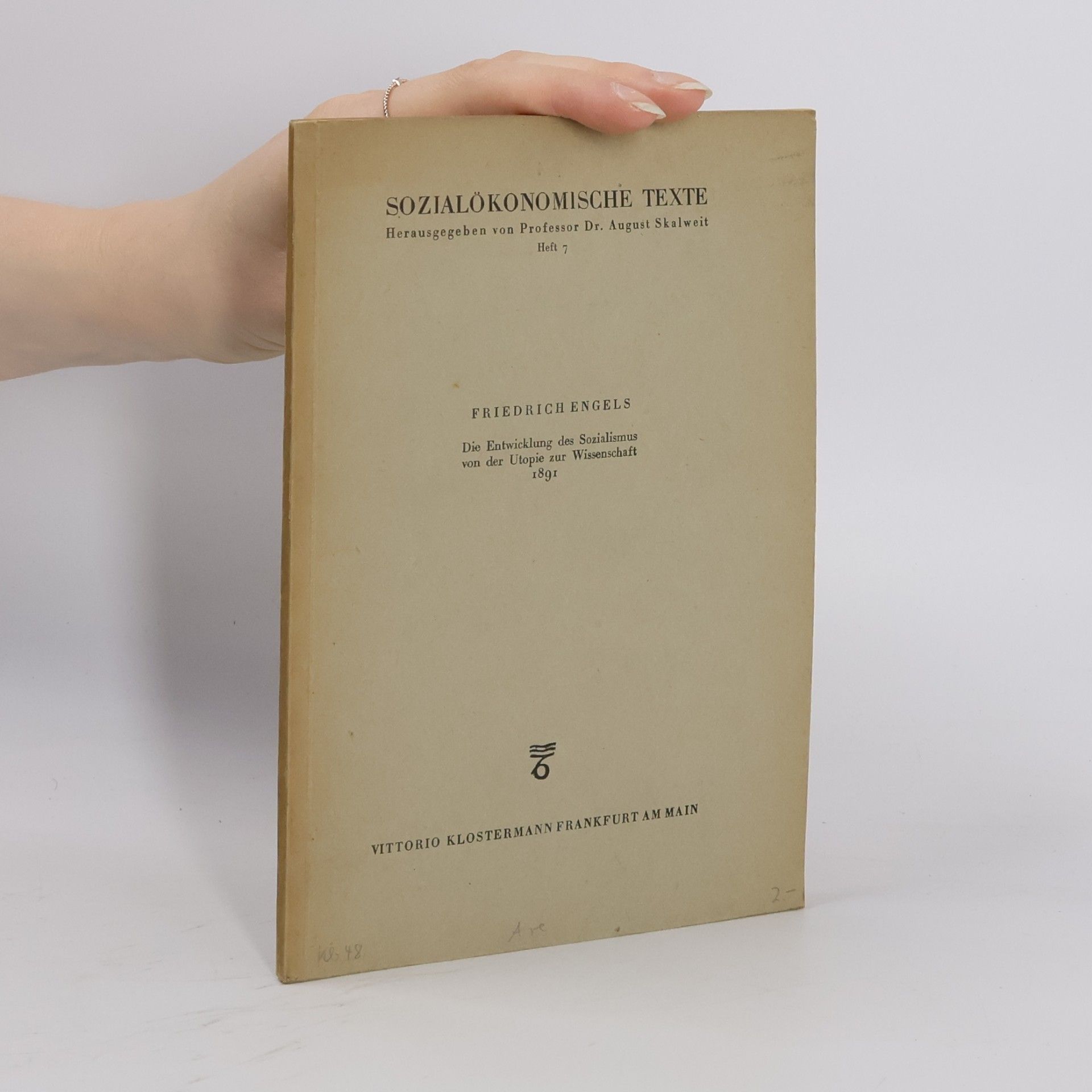 Friedrich Engels Die Entwicklung des Sozialismus von der Utopie zur Wissenschaft