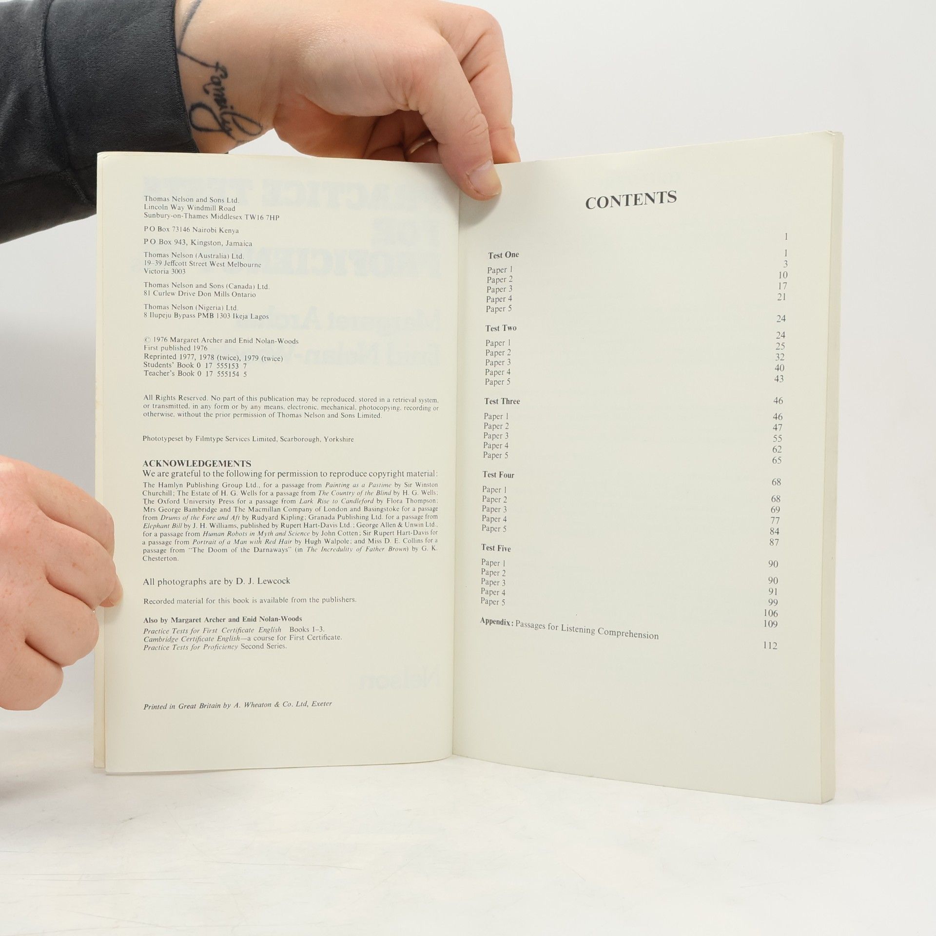 Margaret Archer Practice Tests for Proficiency