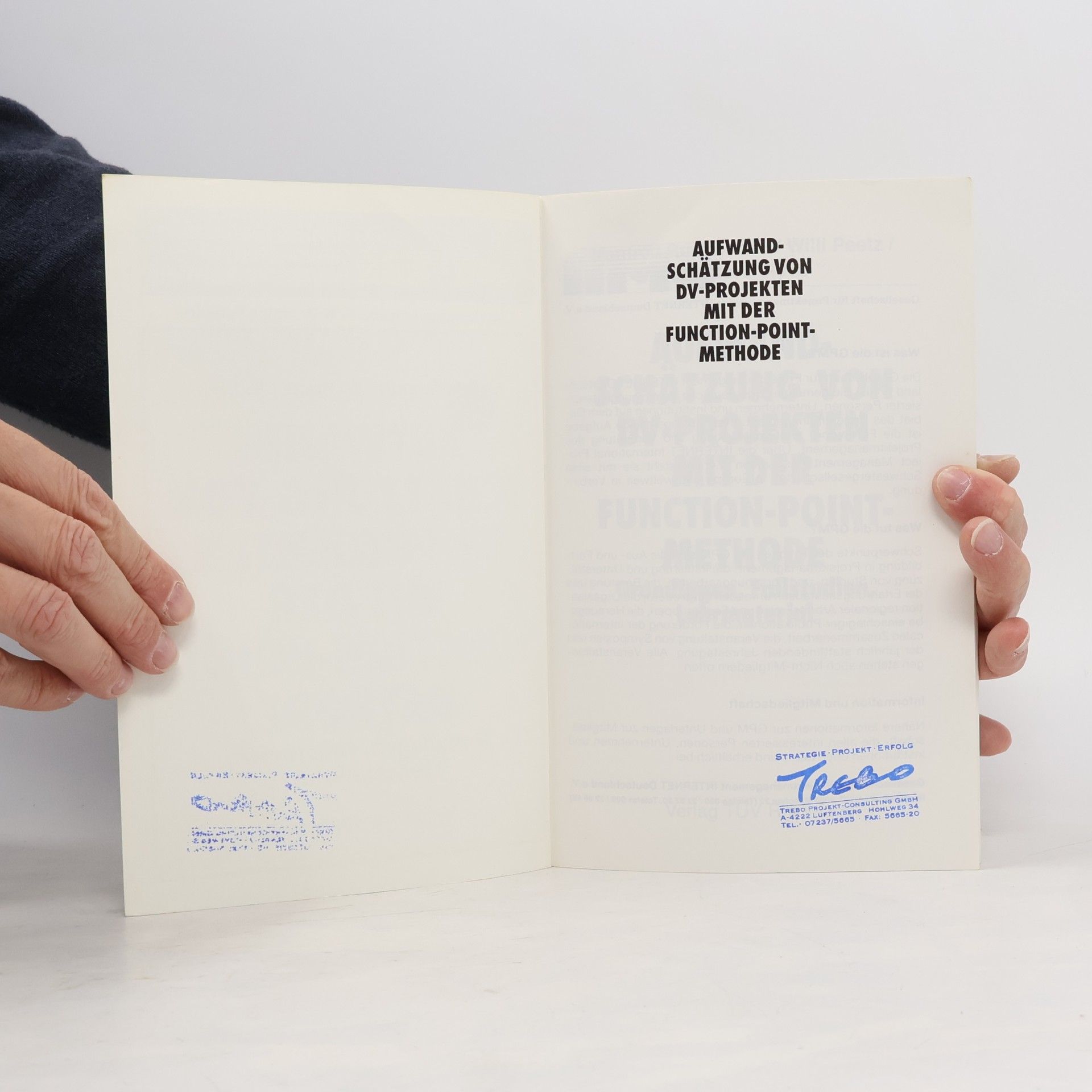 Manfred Bundschuh Aufwandschätzung von DV-Projekten mit der Function-point-Methode