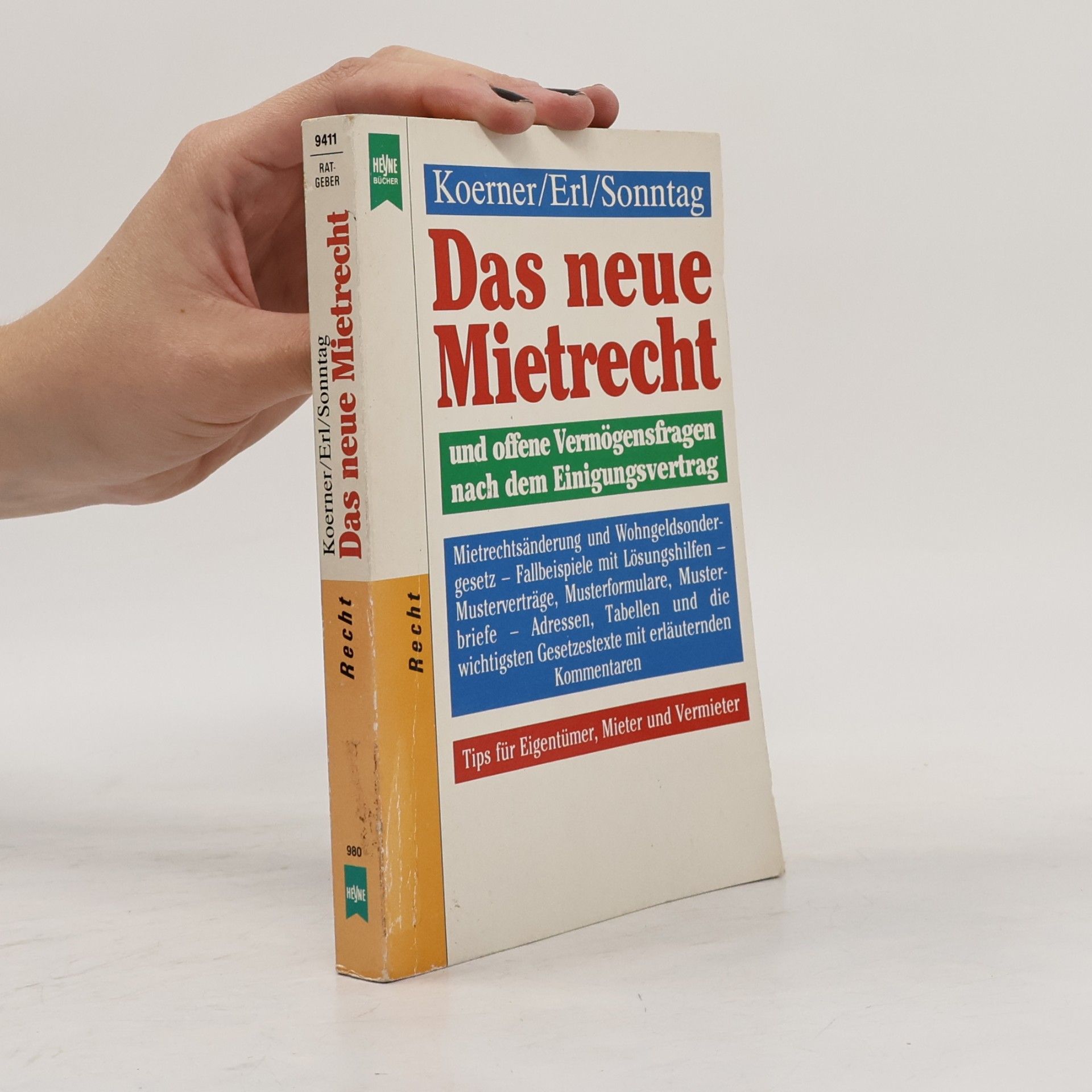 Hans Körner Das neue Mietrecht und offene Vermögensfragen nach dem Einigungsvertrag