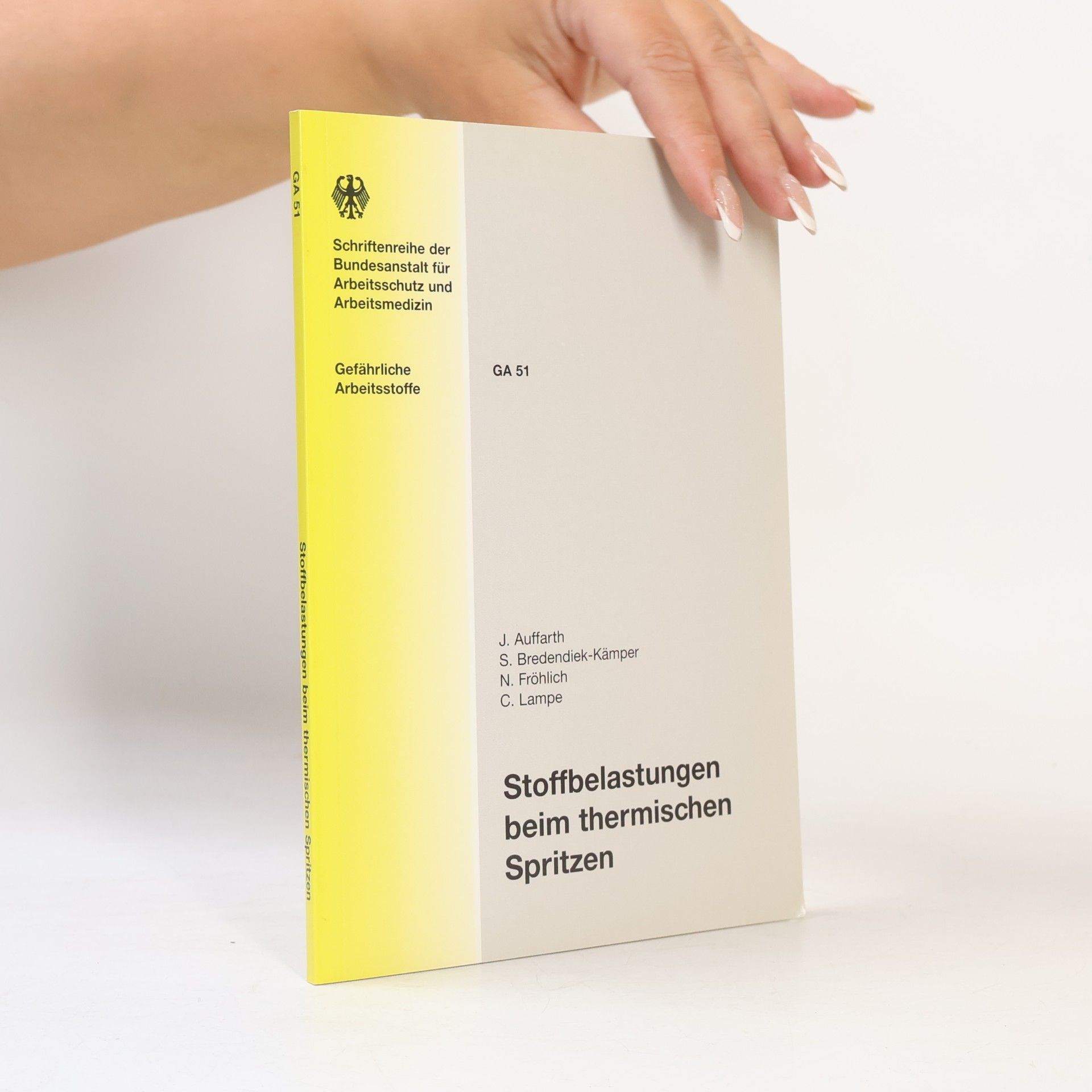 Carsten Lampe Stoffbelastungen beim thermischen Spritzen
