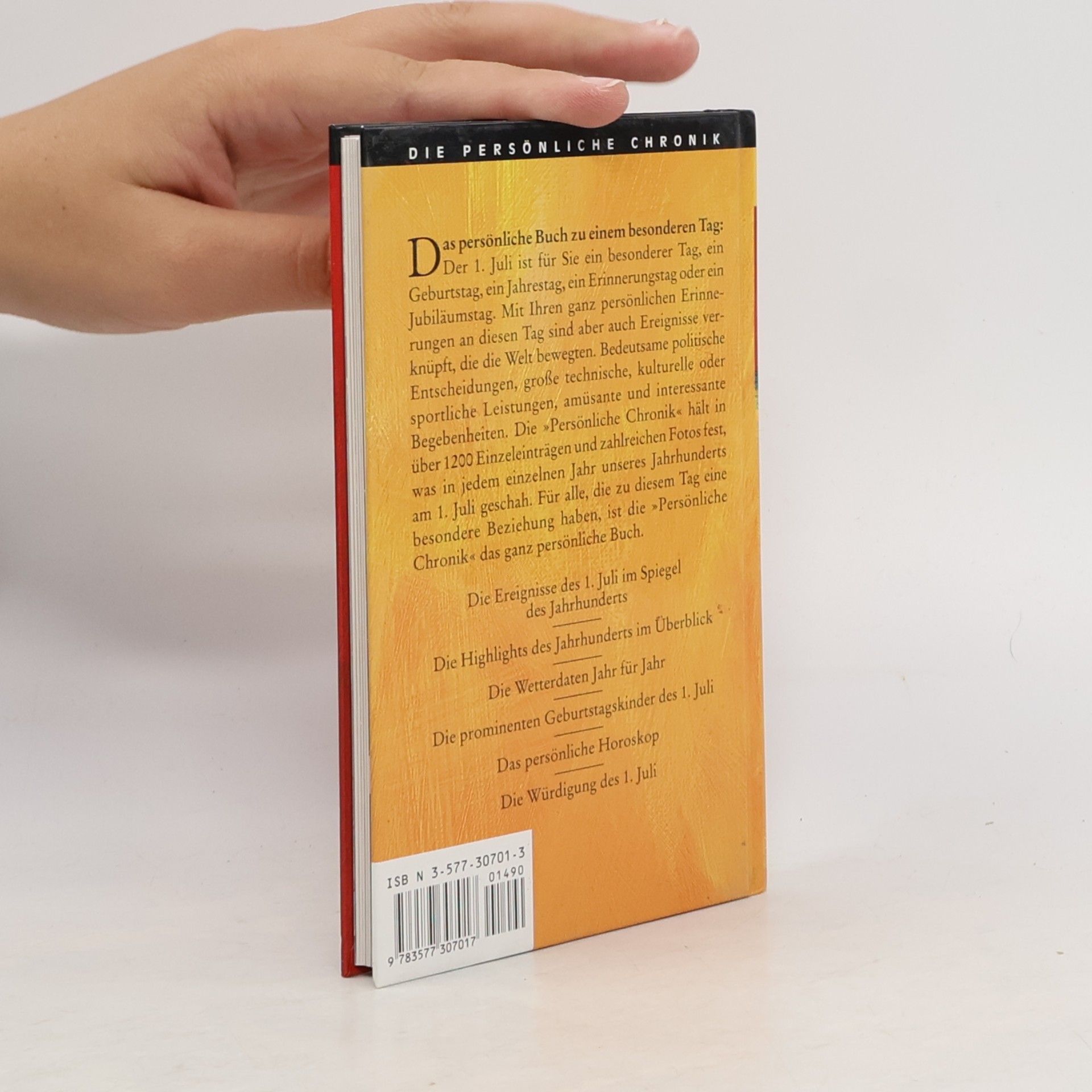 Die Persönliche Chronik, in 366 Bdn., 1. Juli