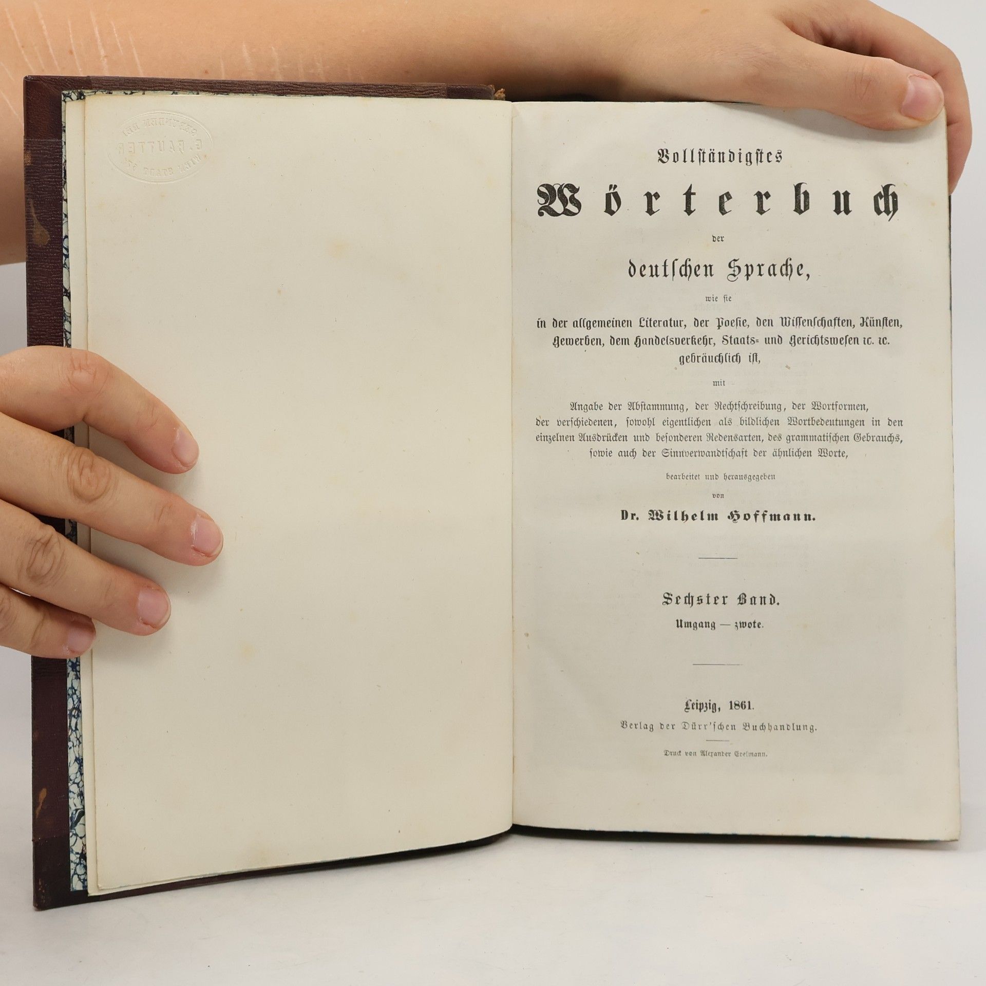 Dr. Wilhelm Hoffmann Wörterbuch der deutschen Sprache