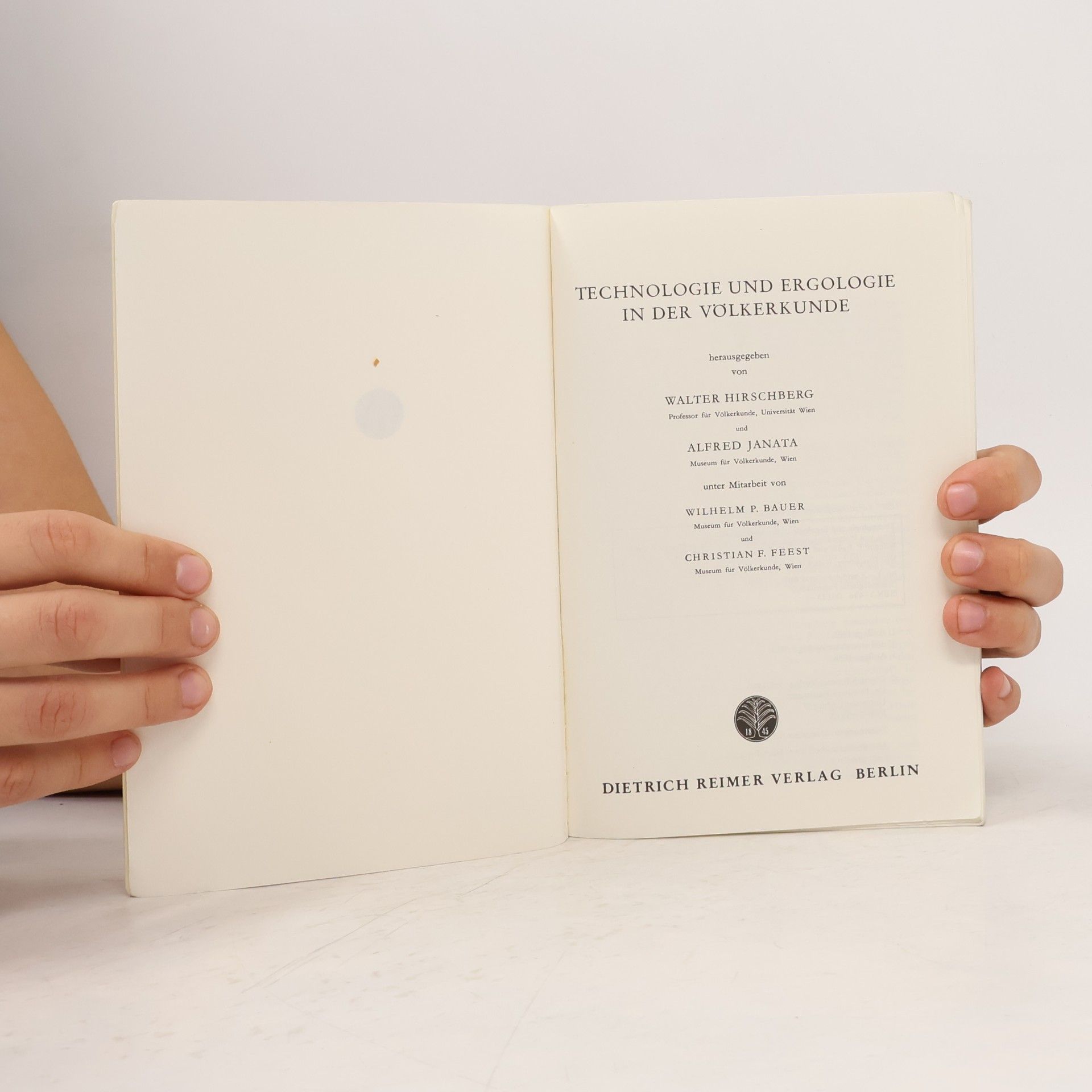 Wilhelm P. Bauer Technologie und Ergologie in der Völkerkunde