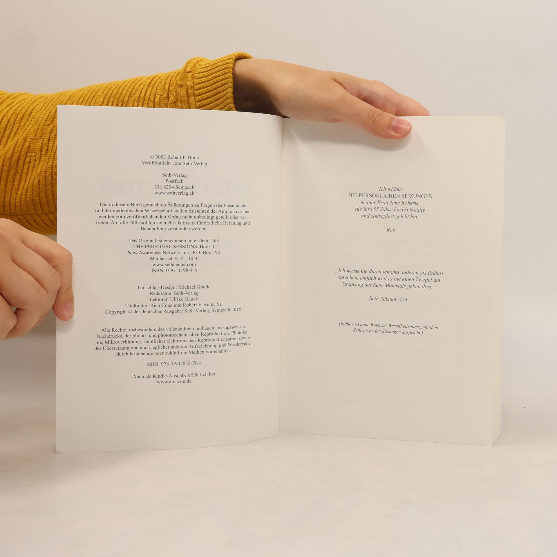 Jane Roberts Gestrichenen Seth-Materials - 1: Ein Seth-Buch - Die Persönlichen Sitzungen