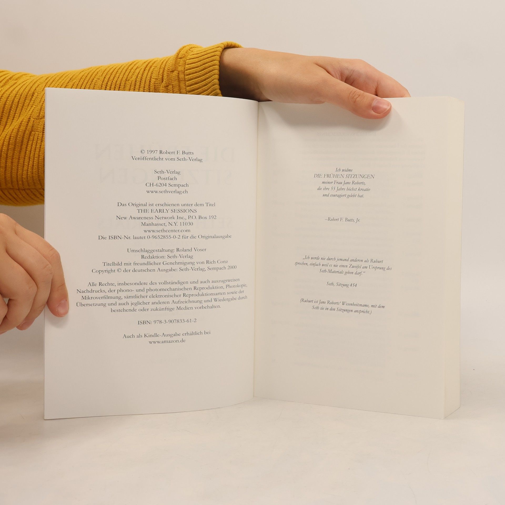 Jane Roberts Seth-Buch - Die frühen Sitzungen, Band 1
