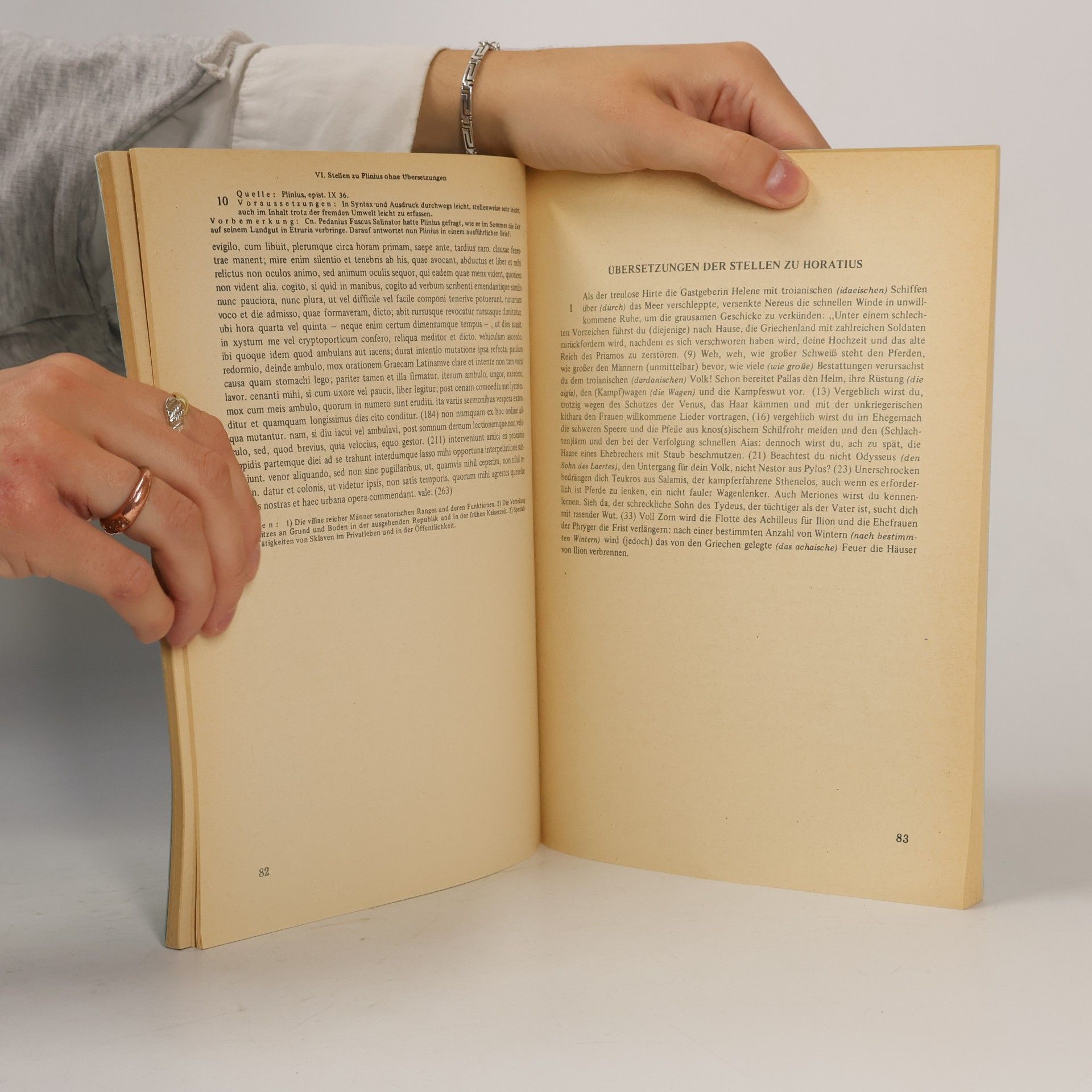 Friedel Schindler Übungstexte zu Horatius, Tacitus, Plinius