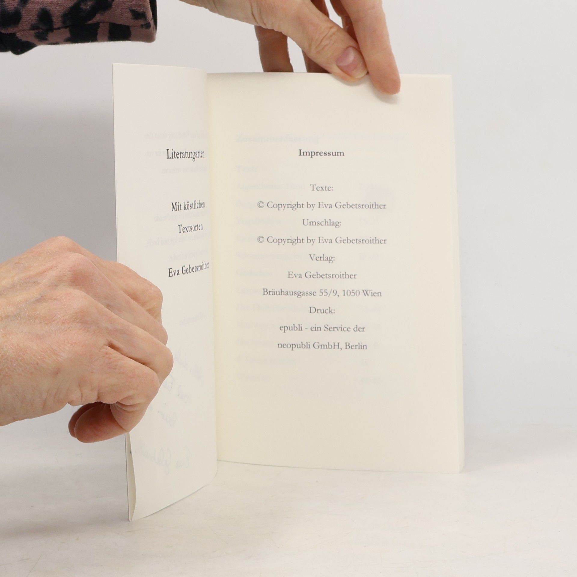 Eva Gebetsroither Literaturgarten