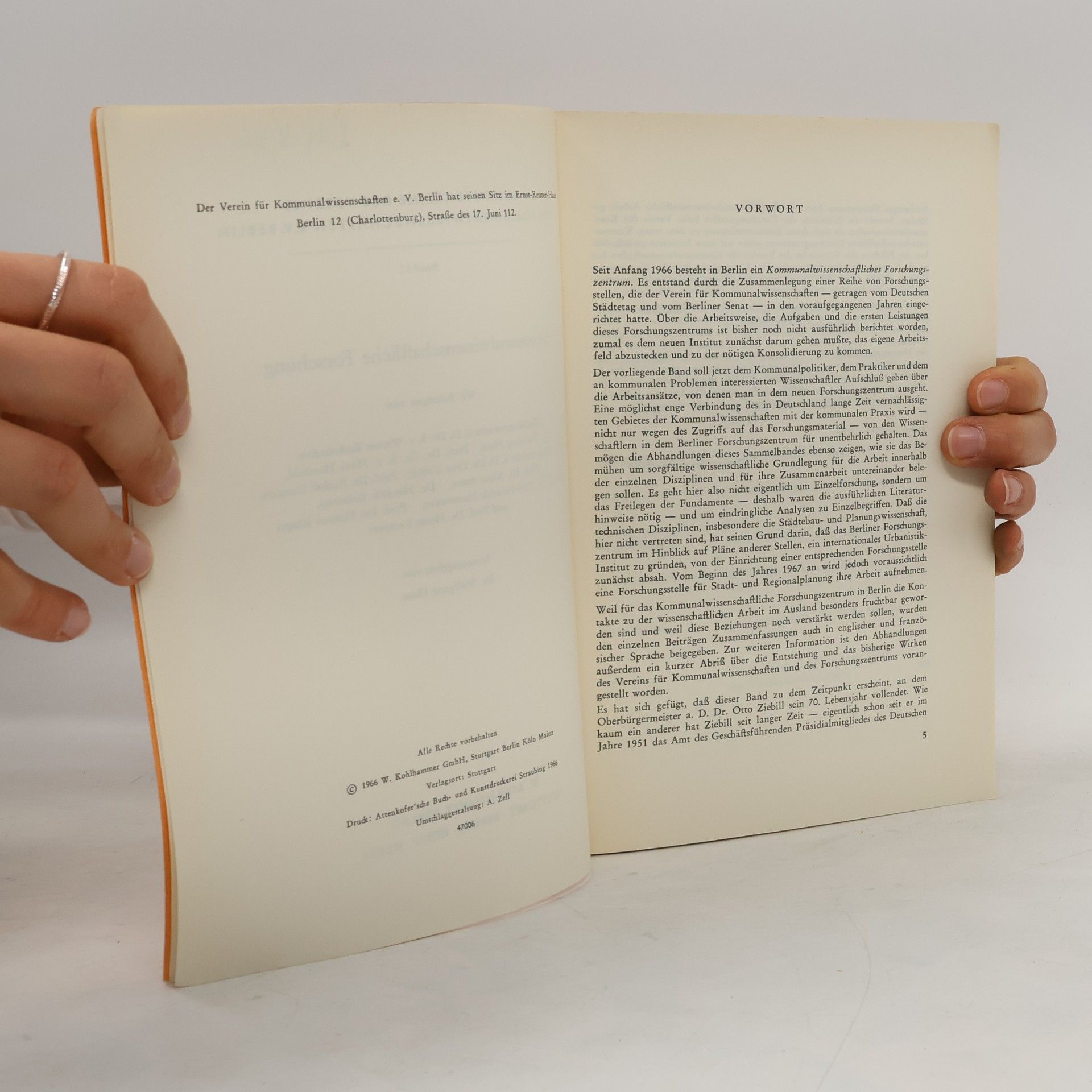 Dr. Wolfgang Haus Kommunalwissenschaftliche Forschung