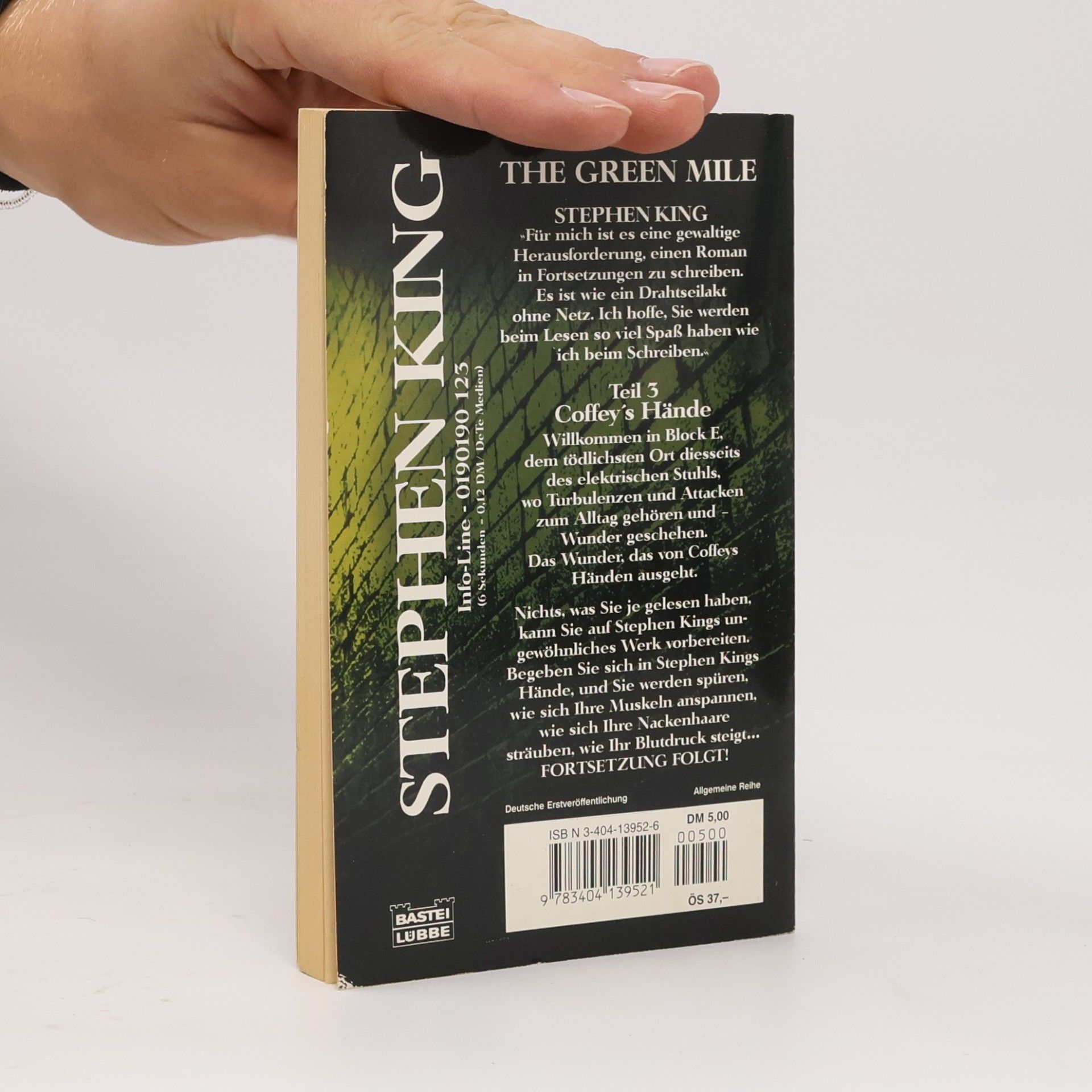 Stephen King The Green Mile. Teil 3, Coffey's Hände