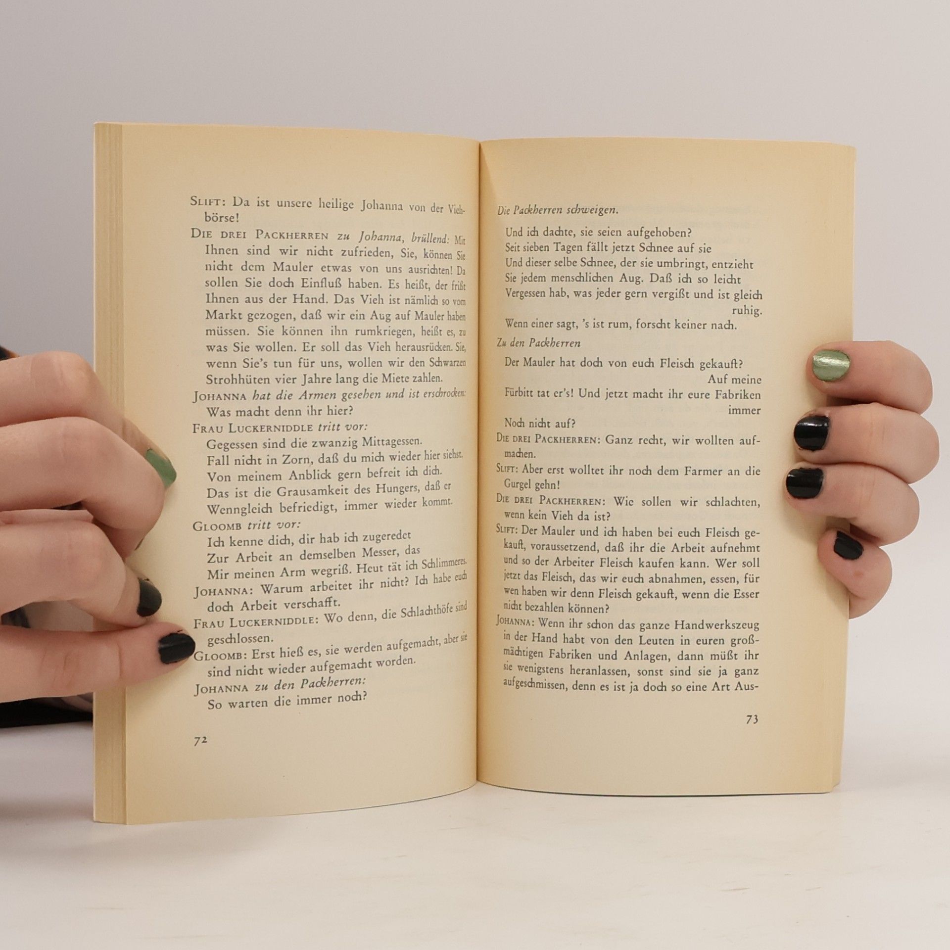 Bertolt Brecht Die heilige Johanna der Schlachthöfe