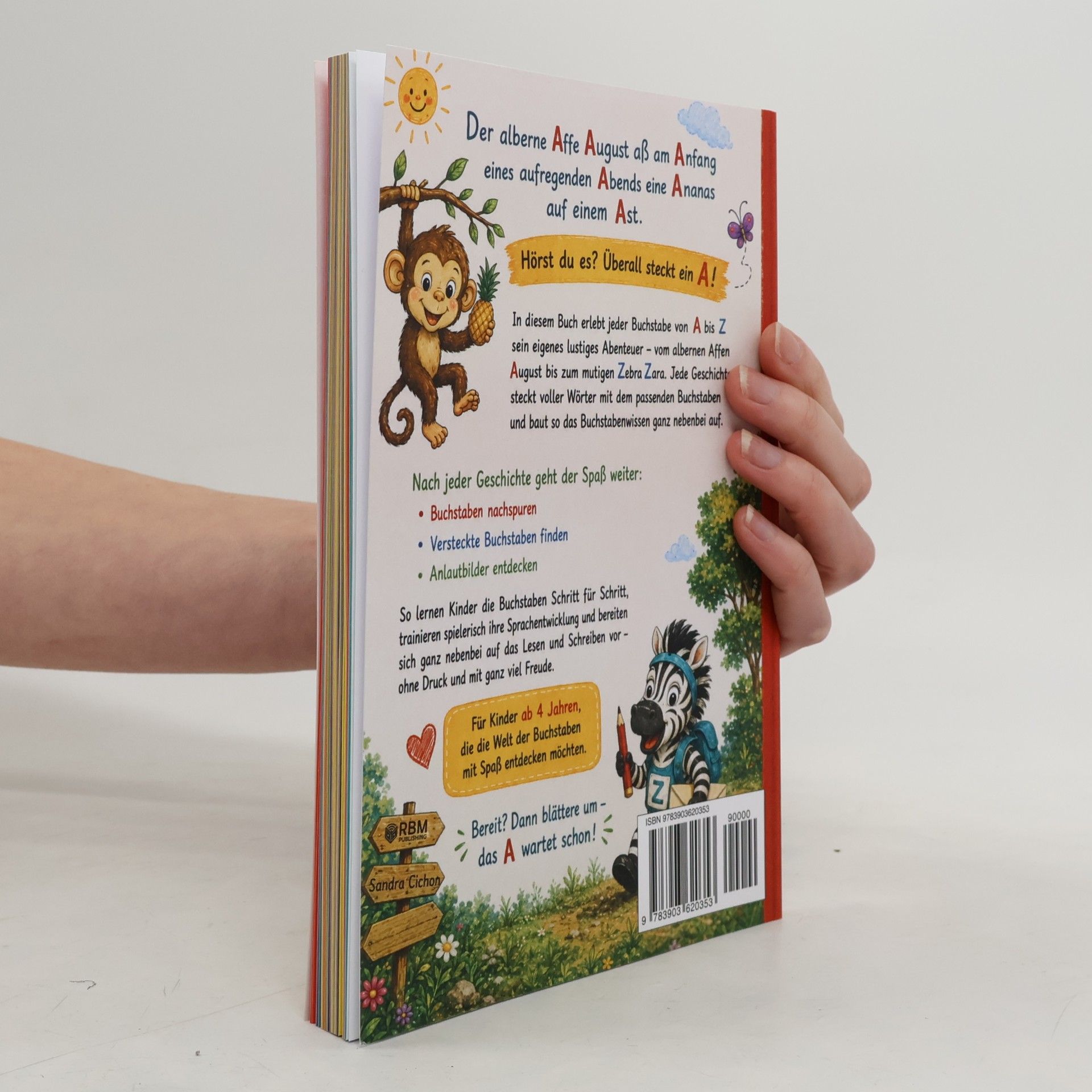 Sandra Cichon Spielend fit für die Schule: Das lustige Mitmachbuch von A-Z zum Buchstabenlernen I Buchstabengeschichten, Nachspuren & Anlautübungen für Kinder ab 4 Jahren I von Lehrern entwickelt