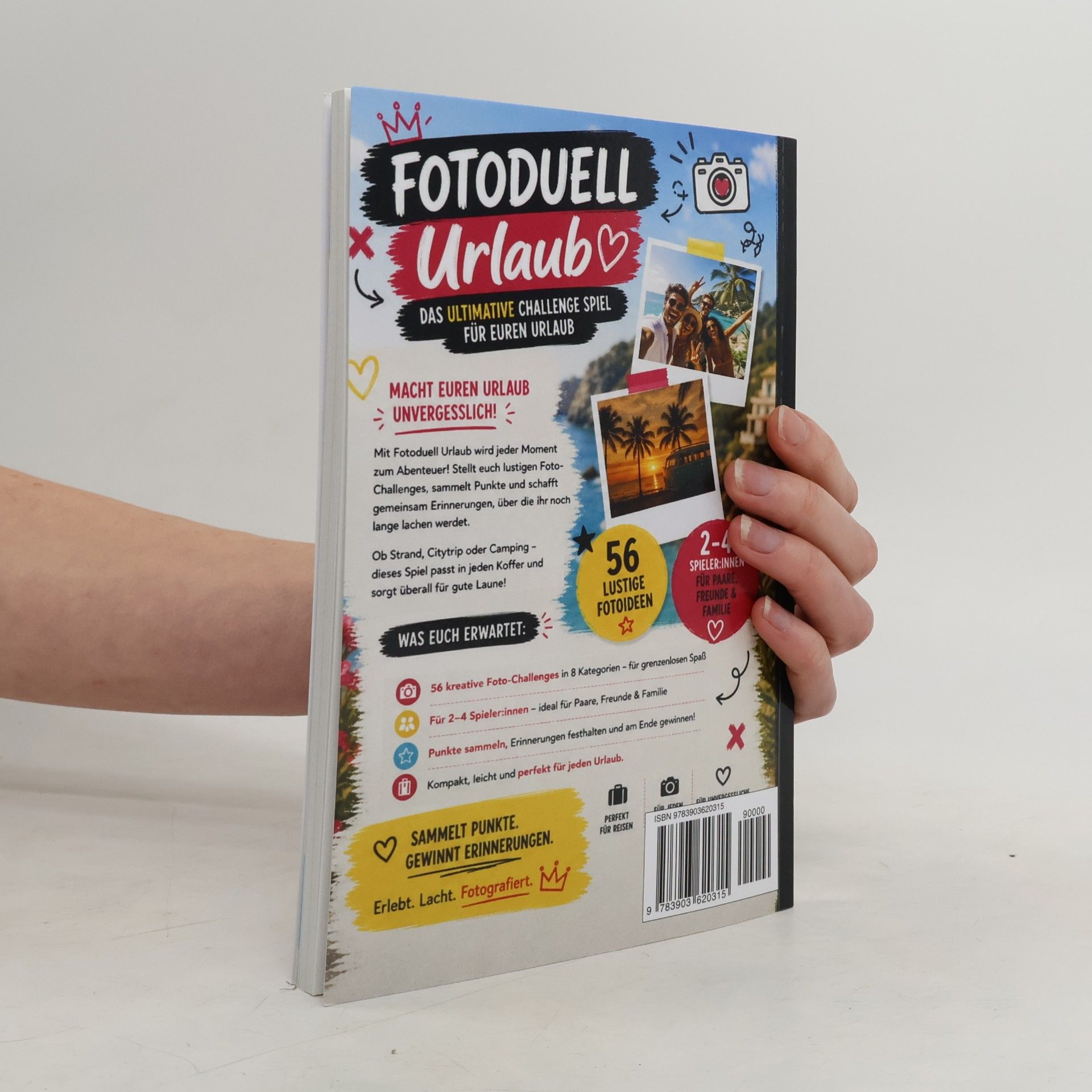 Hans Wurst Fotoduell Urlaub - Das ultimative Challenge Spiel für euren Urlaub: 56 kreative und lustige Fotoideen I Das perfekte Reise Geschenk für Paare, Freunde & Familien (2-4 Spieler)