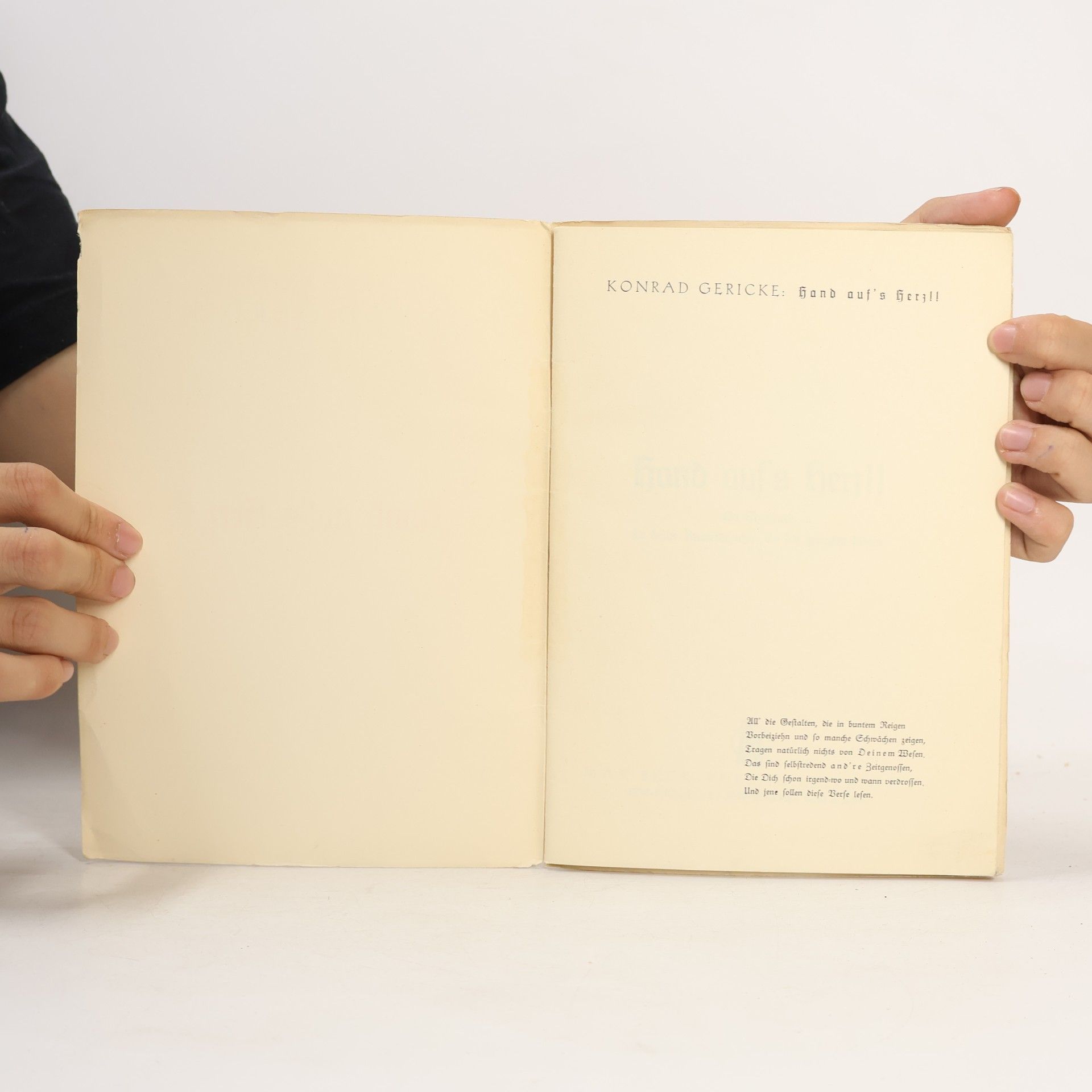 Konrad Gericke Hand auf's Herz