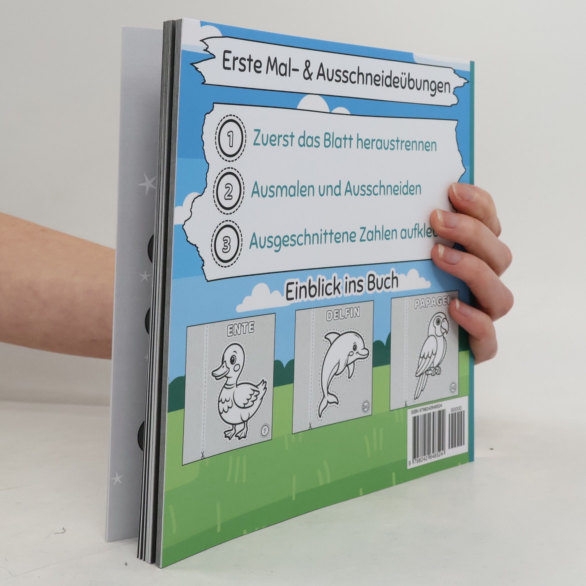 Mein erstes Mal- & Schneidebuch – Tiere – 3–5 Jahre
