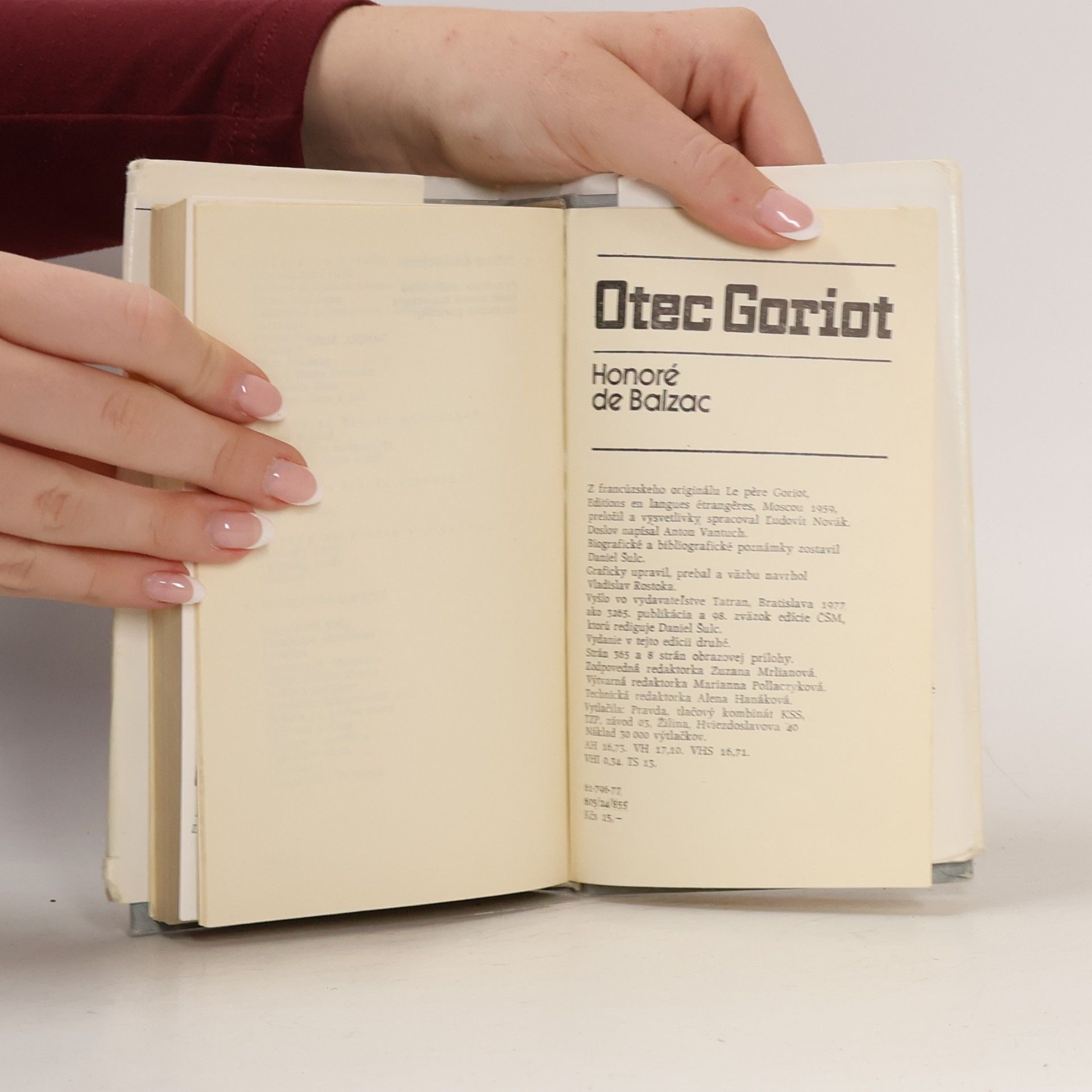 Honoré de Balzac Otec Goriot