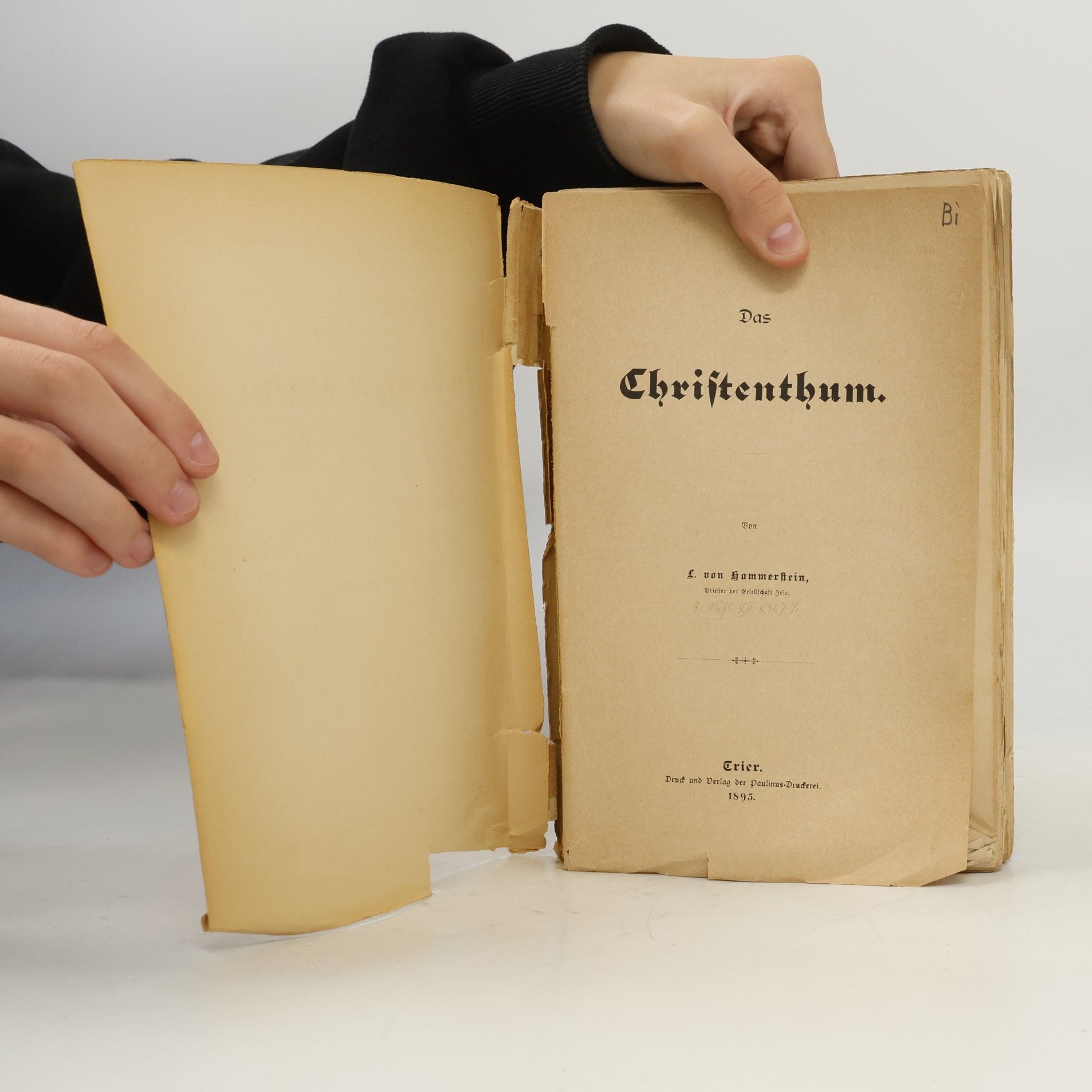 L. Von Hammerstein Das Christenthum.