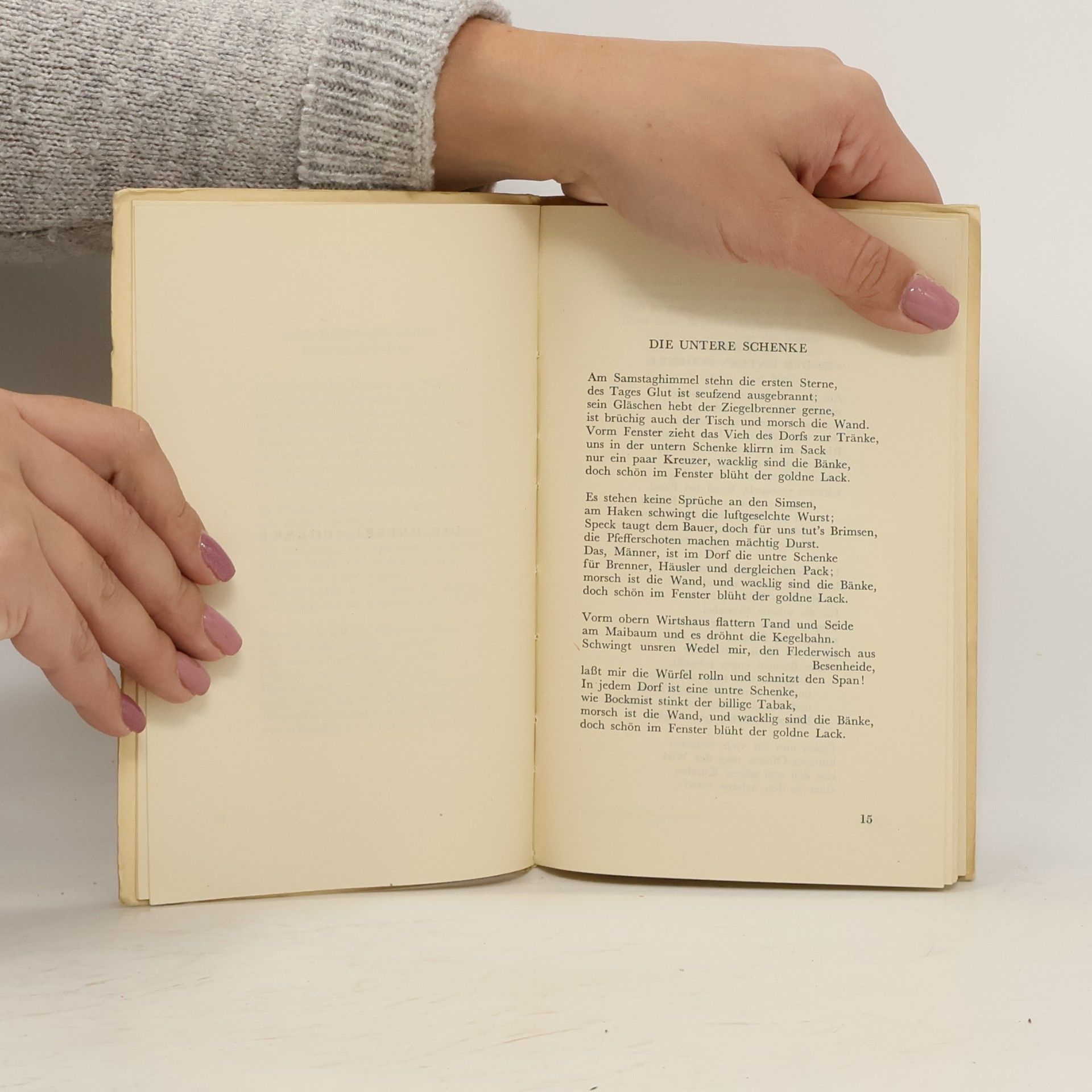 Theodor Kramer DIE UNTERE SCHENKE