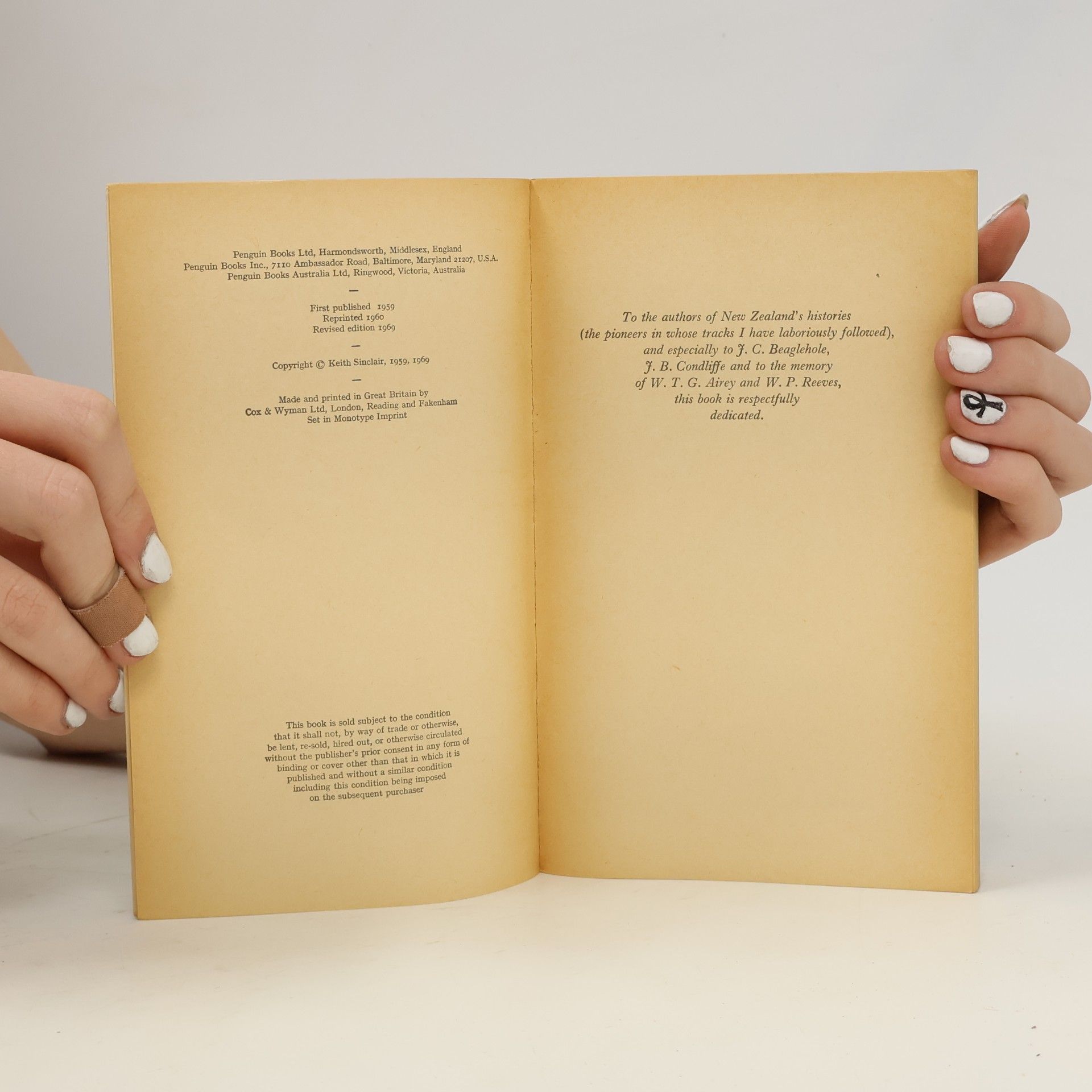 Keith Sinclair A History of New Zealand