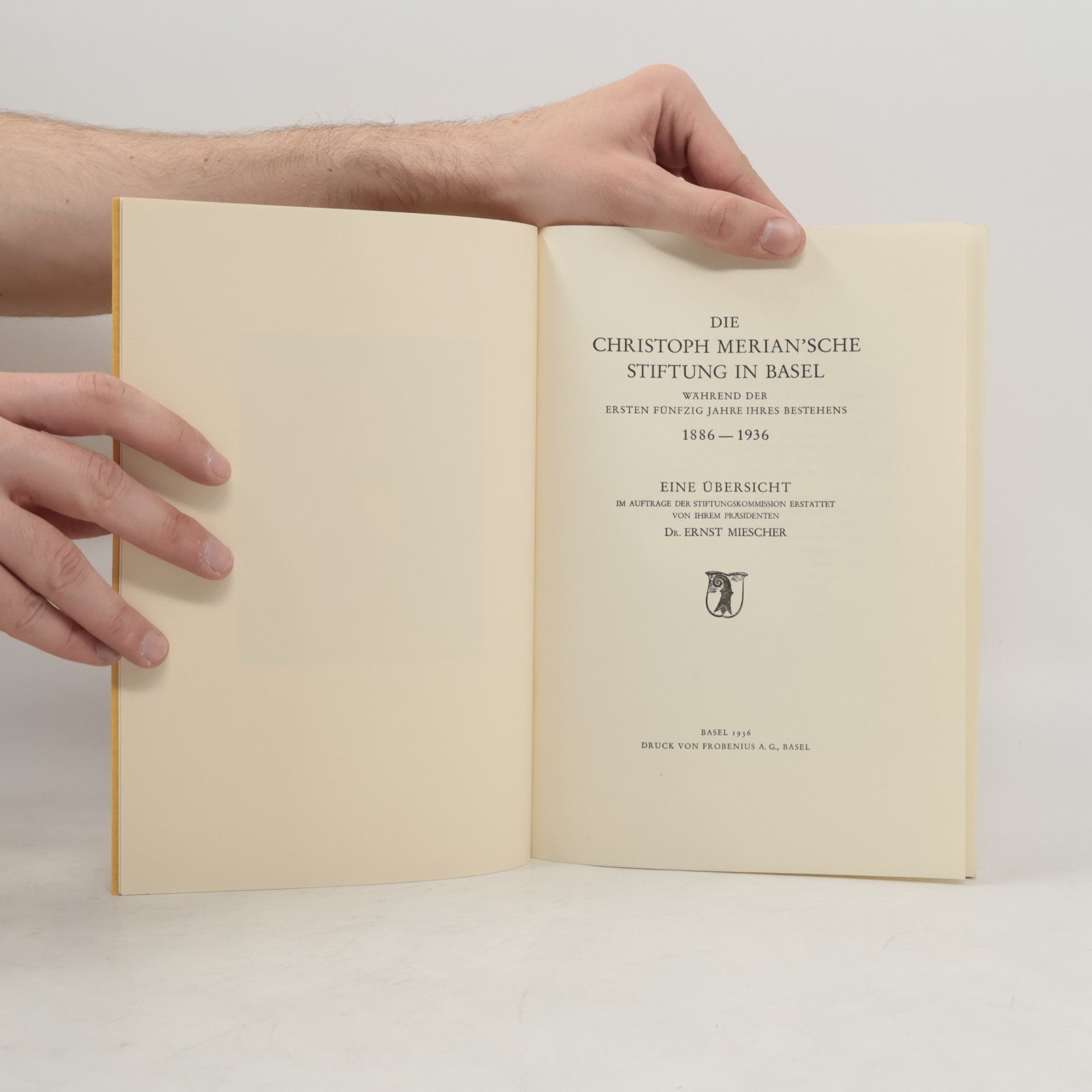 Ernst Miescher Die Christoph Merian'sche stiftung in Basel