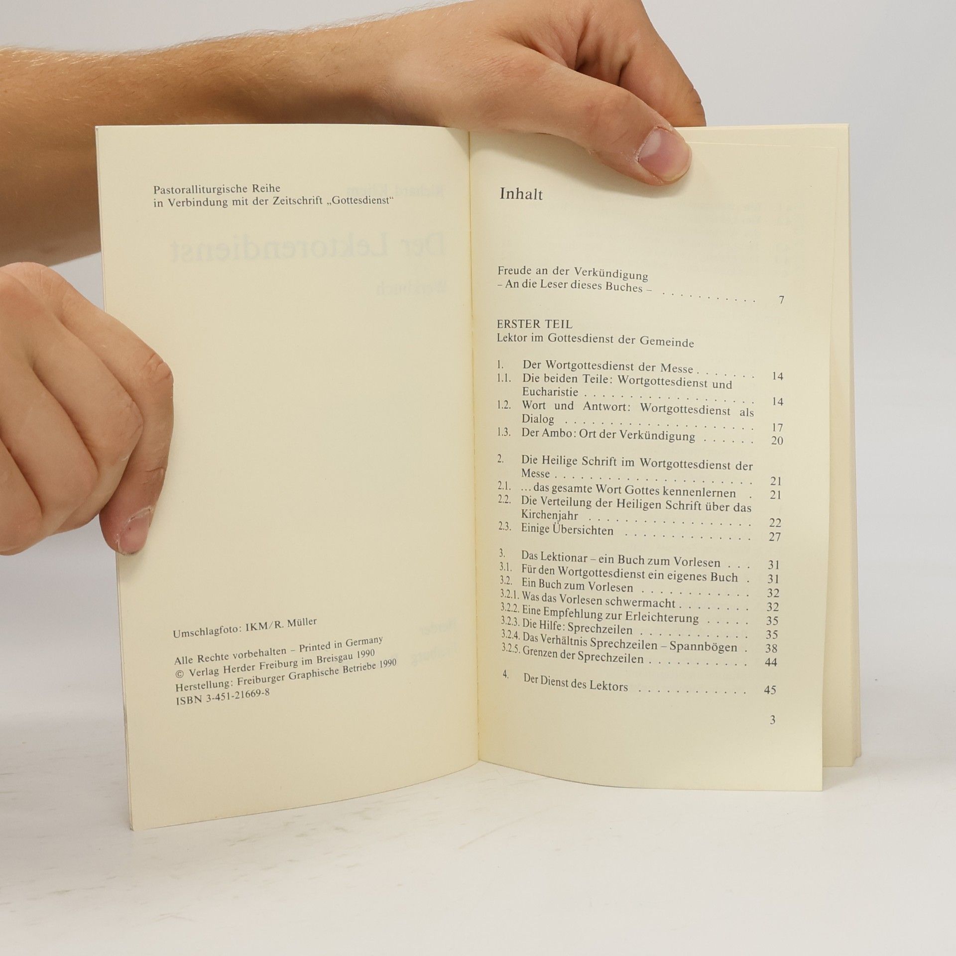Der Lektorendienst. Werkbuch