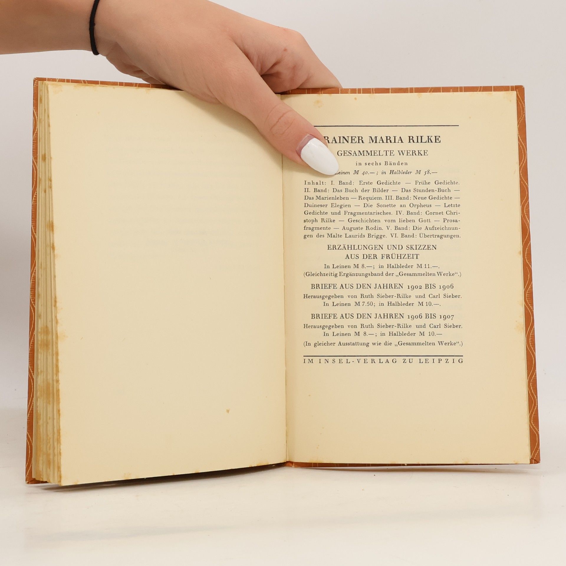 Rainer Maria Rilke Briafe an eine junge Frau