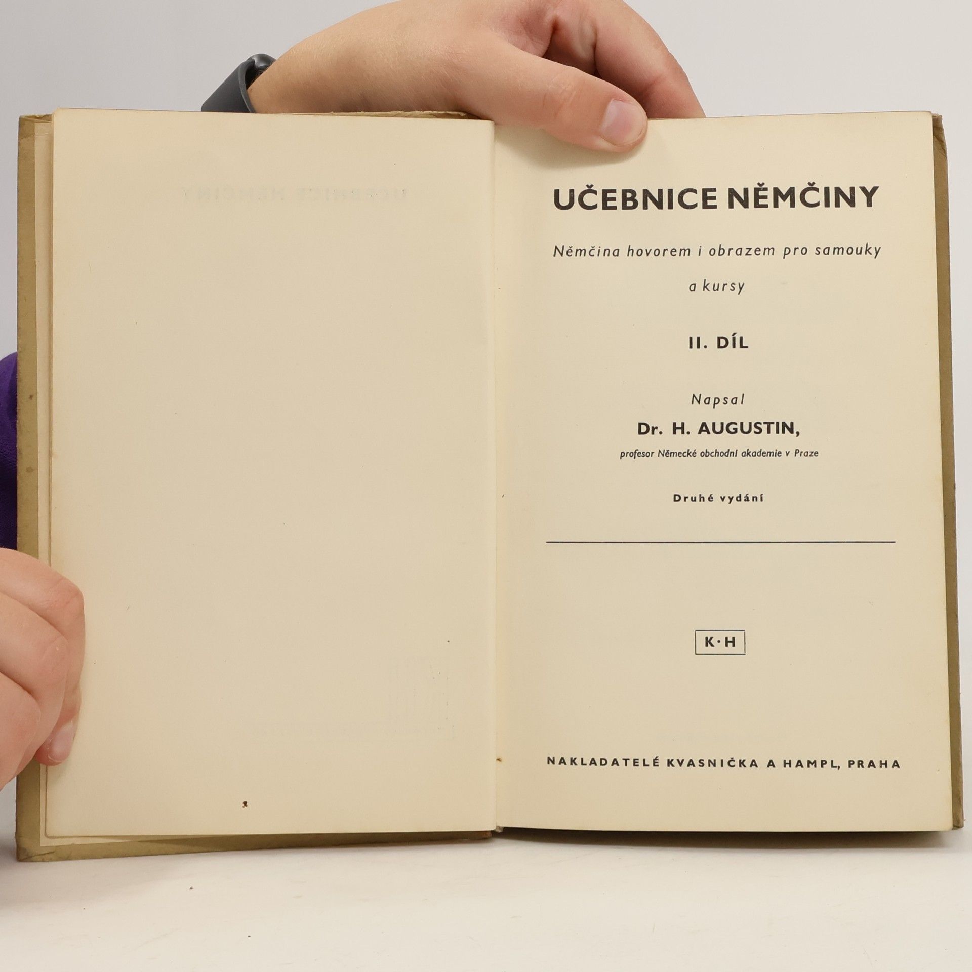 Dr. H. Augustin  UČEBNICE NĚMČINY DÍL II.