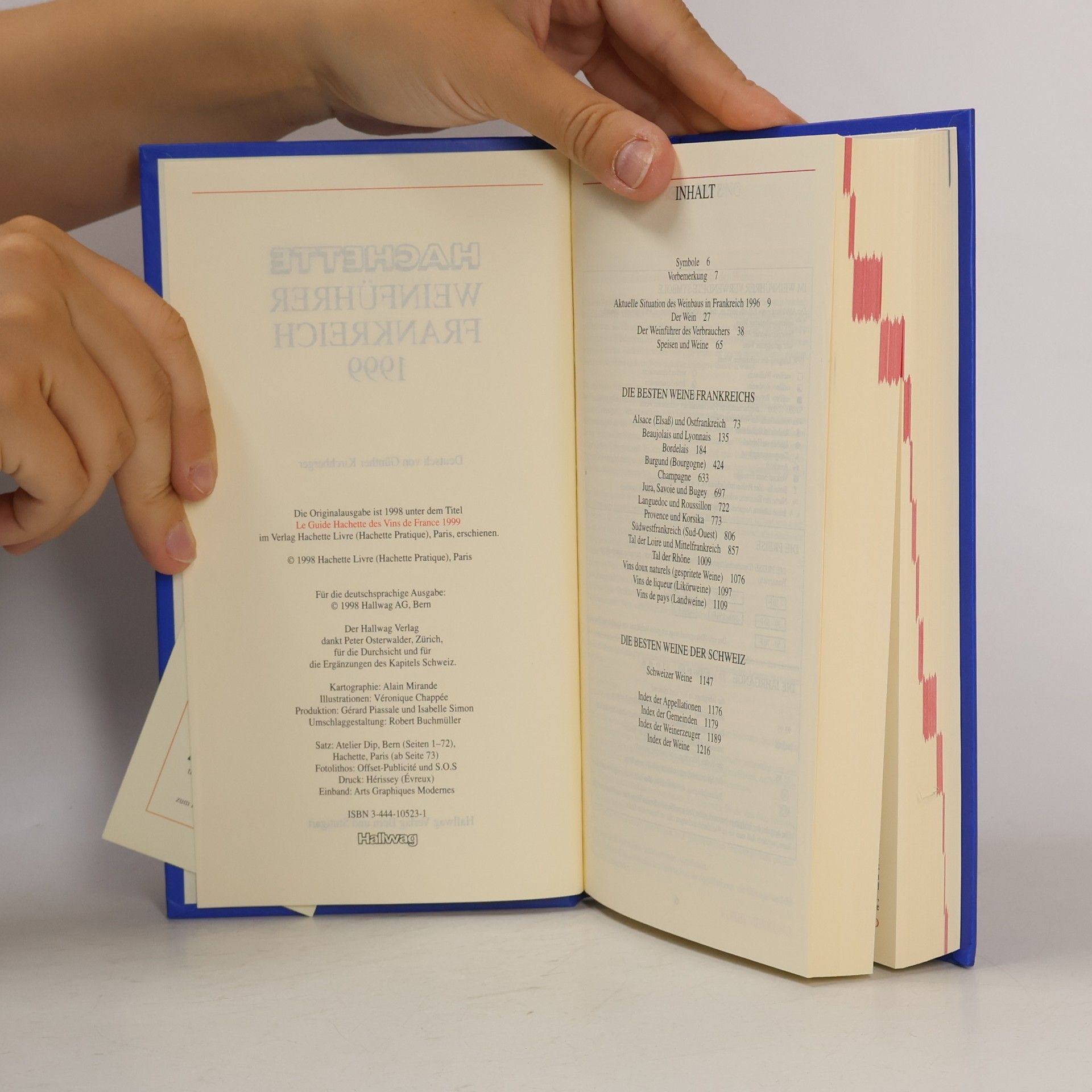 800 UNABHÄNGIGE FACHLEUTE Hachette Weinführer Frankreich 1999 - Deutsche Ausgabe