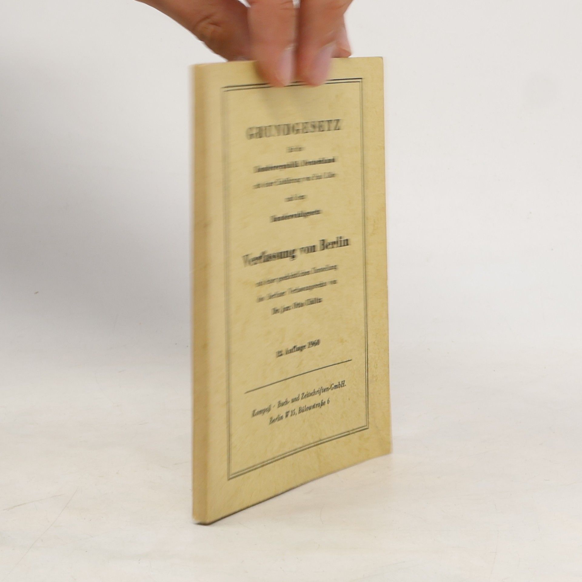 Otto Uhlitz Grundgesetz für die Bundesrepublik Deutschland