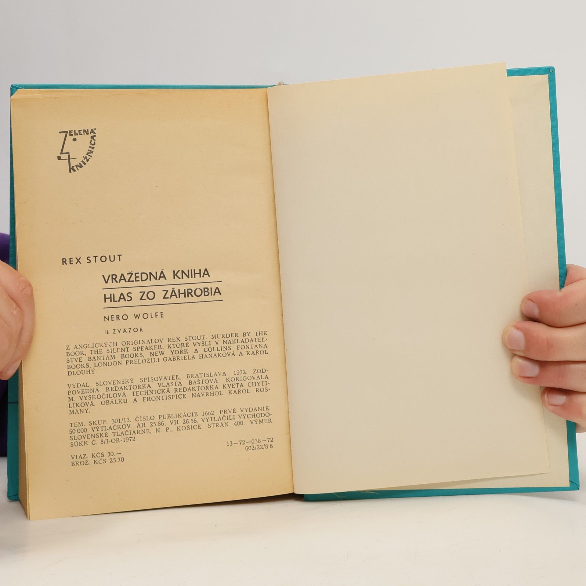 Rex Stout Nero Wolfe 2. Vražedná kniha. Hlas zo záhrobia
