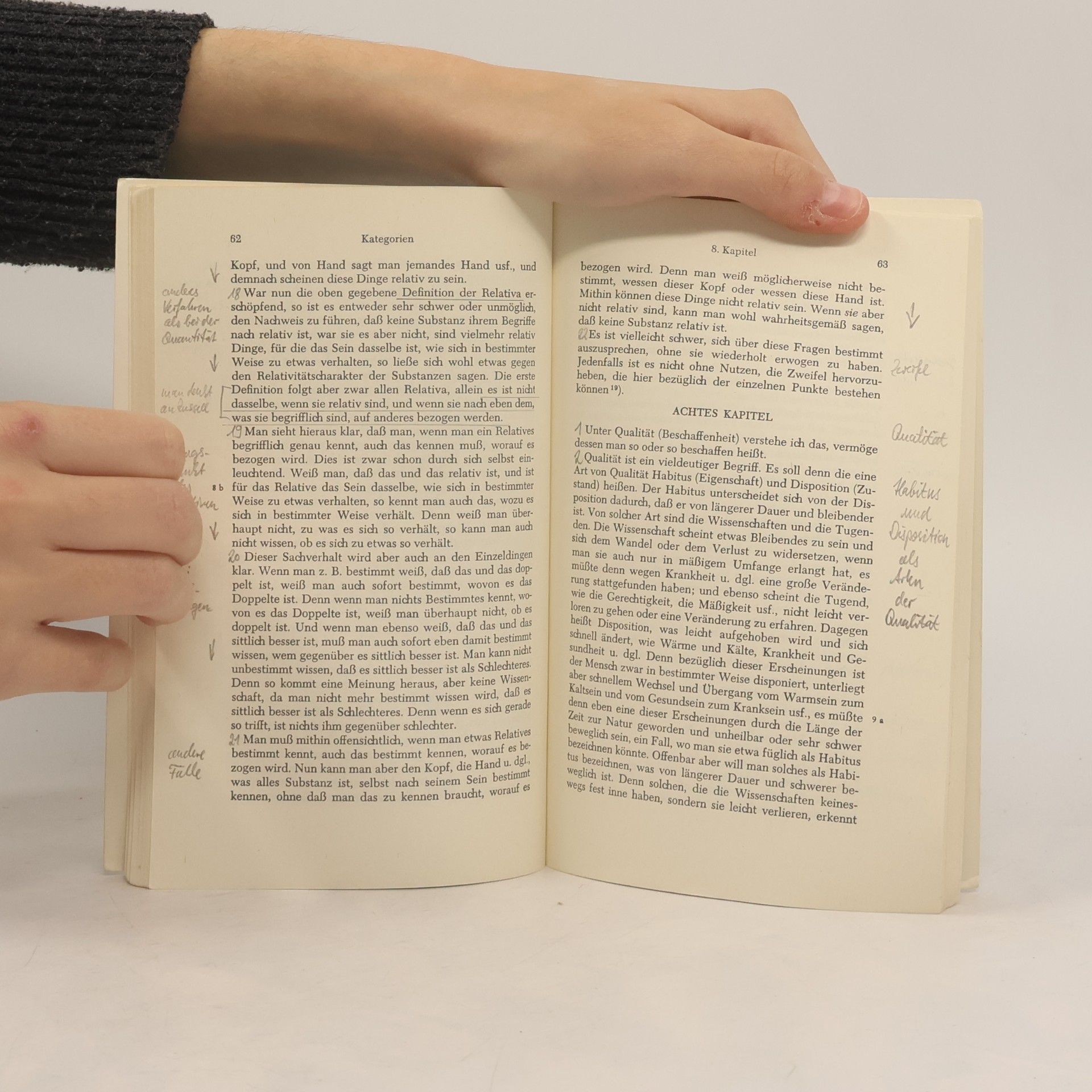 Aristotelés Kategorien. Lehre vom Satz. Einleitung in die Kategorien.