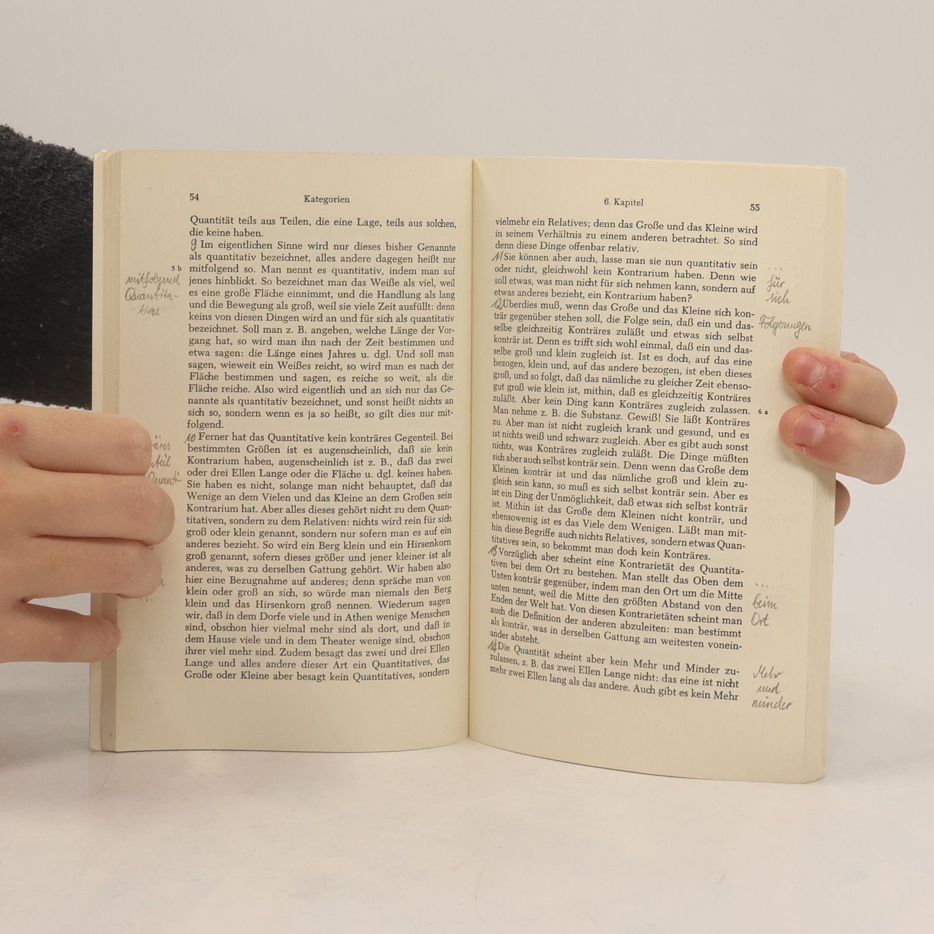Aristotelés Kategorien. Lehre vom Satz. Einleitung in die Kategorien.
