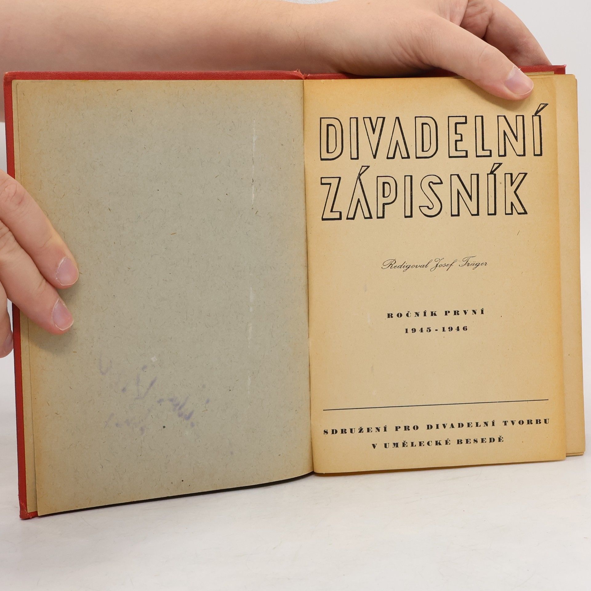 Josef Träger Divadelní zápisník 1