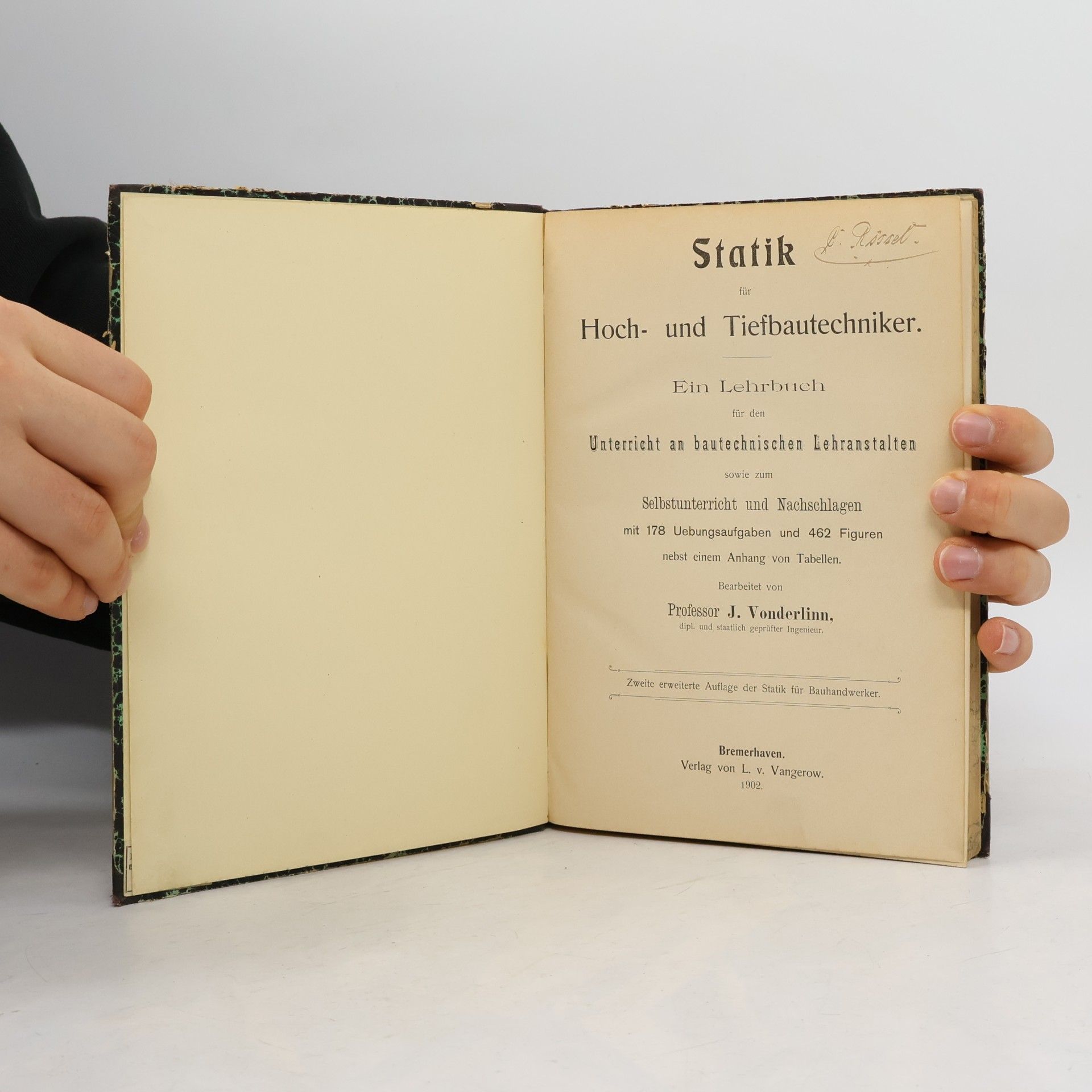 Professor J. Vonderlinn Statik für Hoch- und Tiefbautechniker