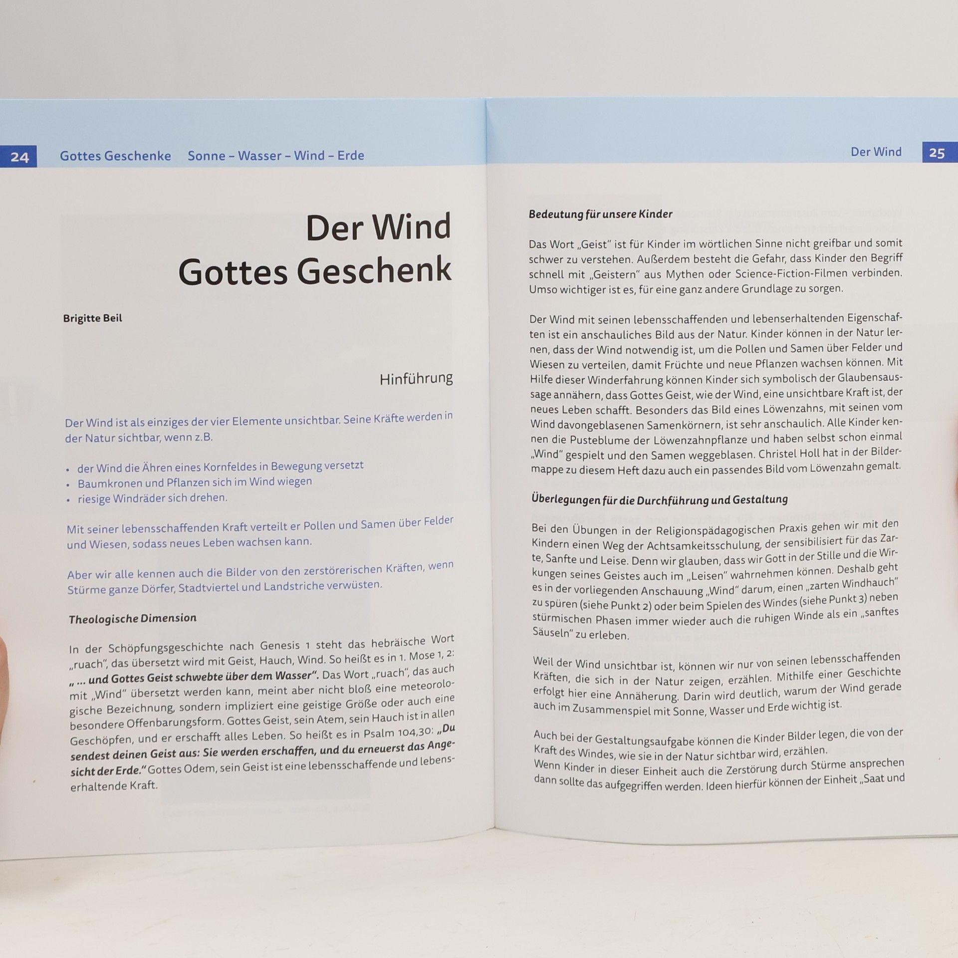 Esther Kaufmann Religionspädagogische Praxis - 49. Jahrgang, 2024/3: Gottes Geschenke: Sonne – Wasser – Wind – Erde