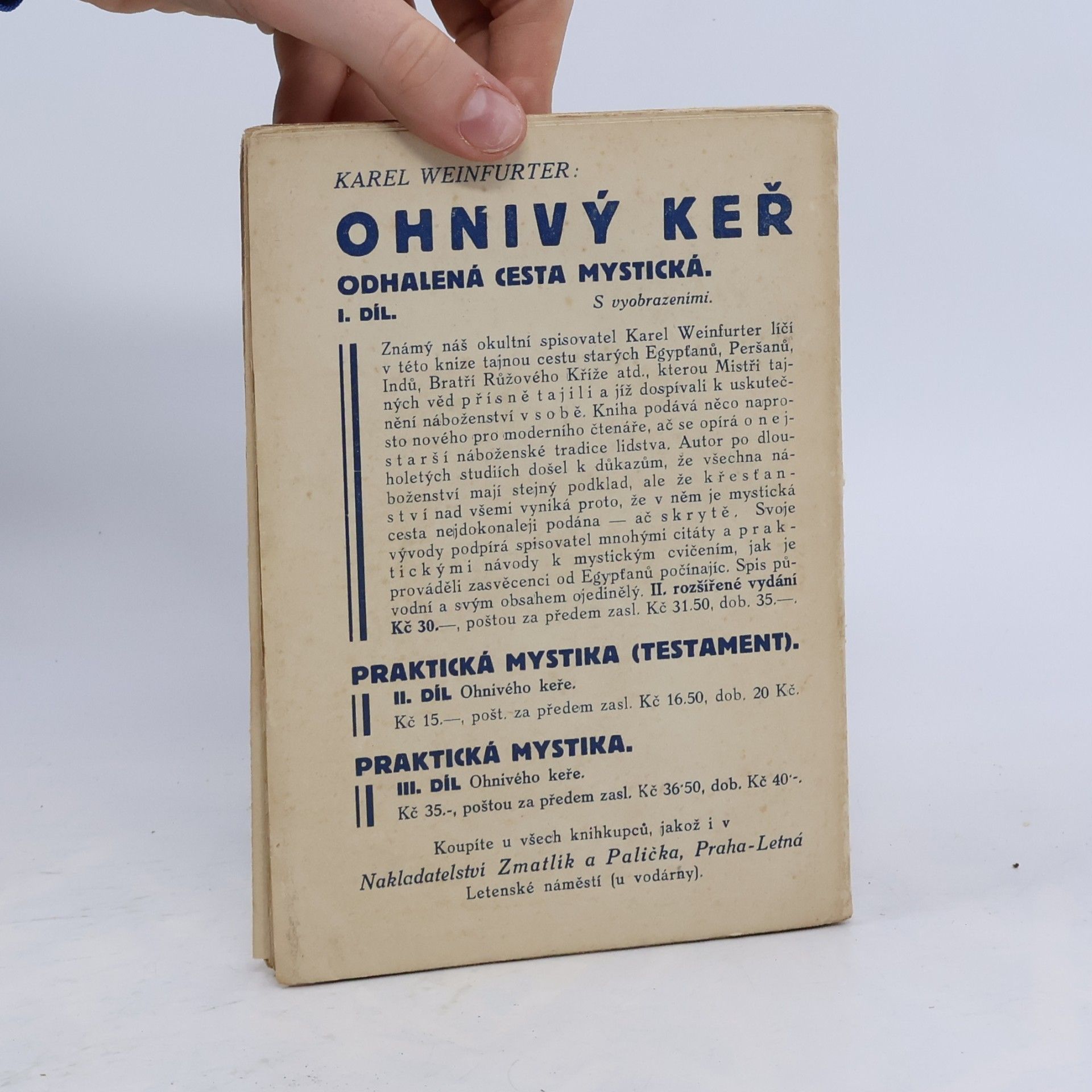 Karel Weinfurter Bible ve světle mystiky VIII. První evangelium o dětství Ježíše Krista