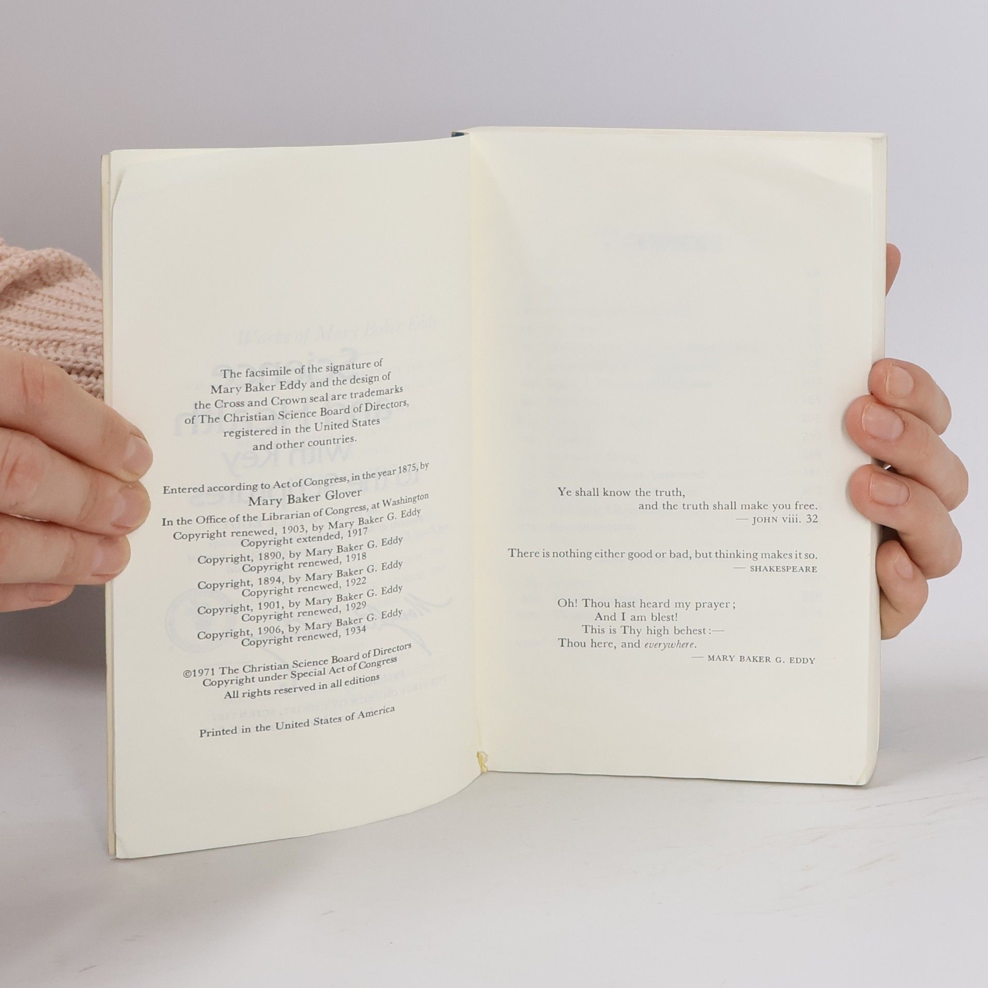 Mary Baker Eddy Science and Health with Key to the Scriptures