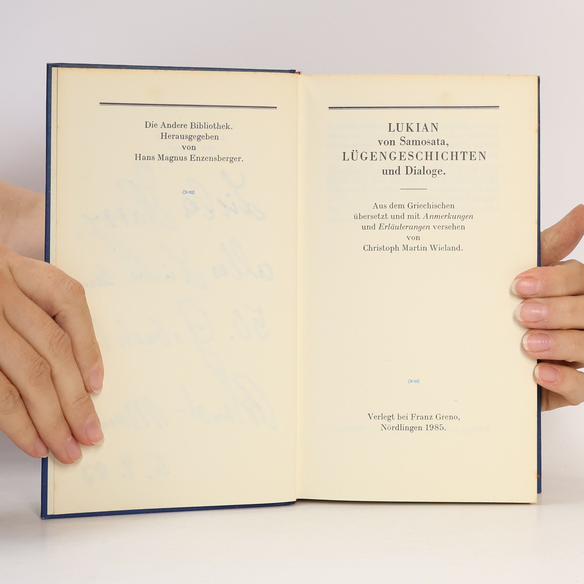 Christoph Martin Wieland Lukian von Samosata, Lügengeschichten und Dialoge