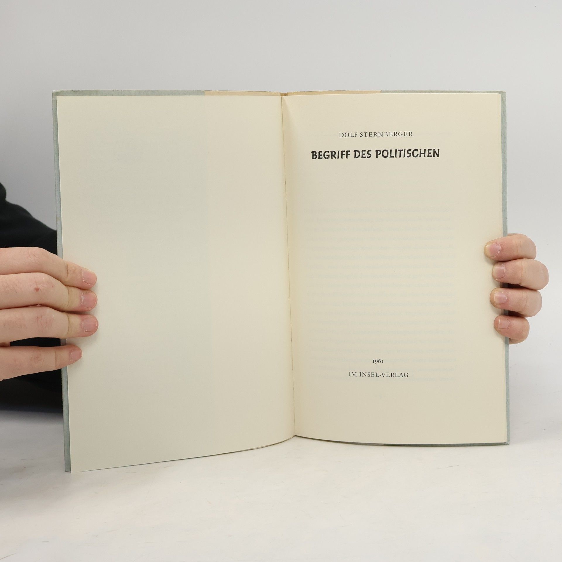 Dolf Sternberger Begriff des politischen