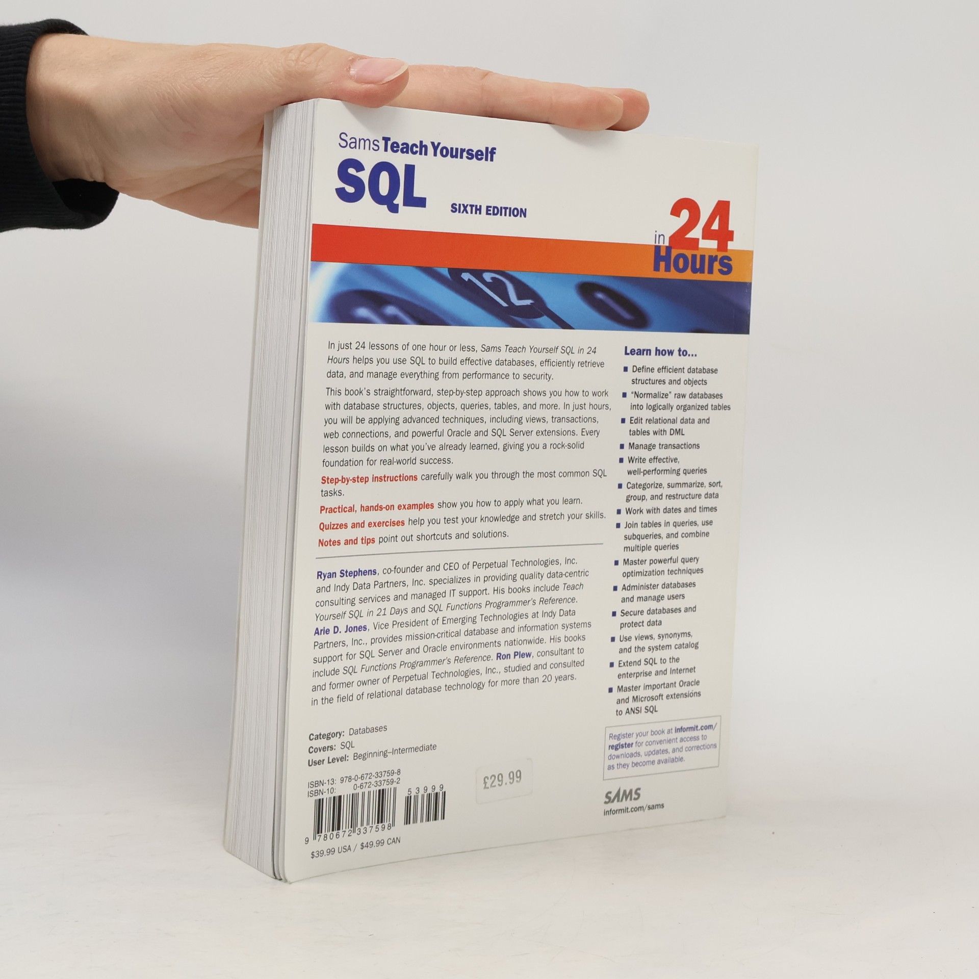 Arie D. Jones Sams Teach Yourself: SQL in 24 Hours