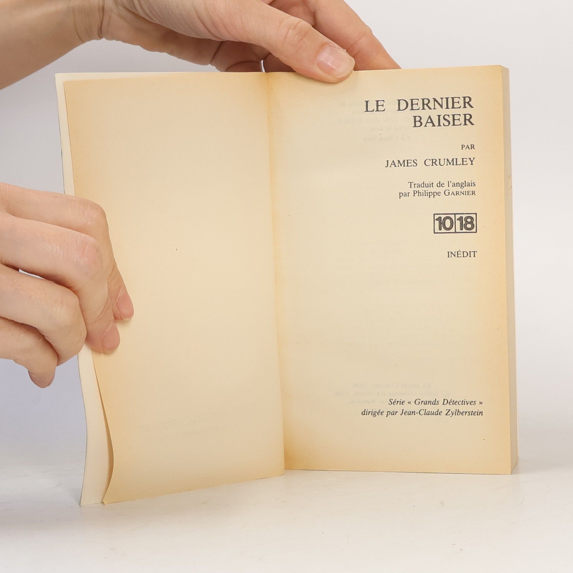 James Crumley Grands détectives: Le dernier baiser