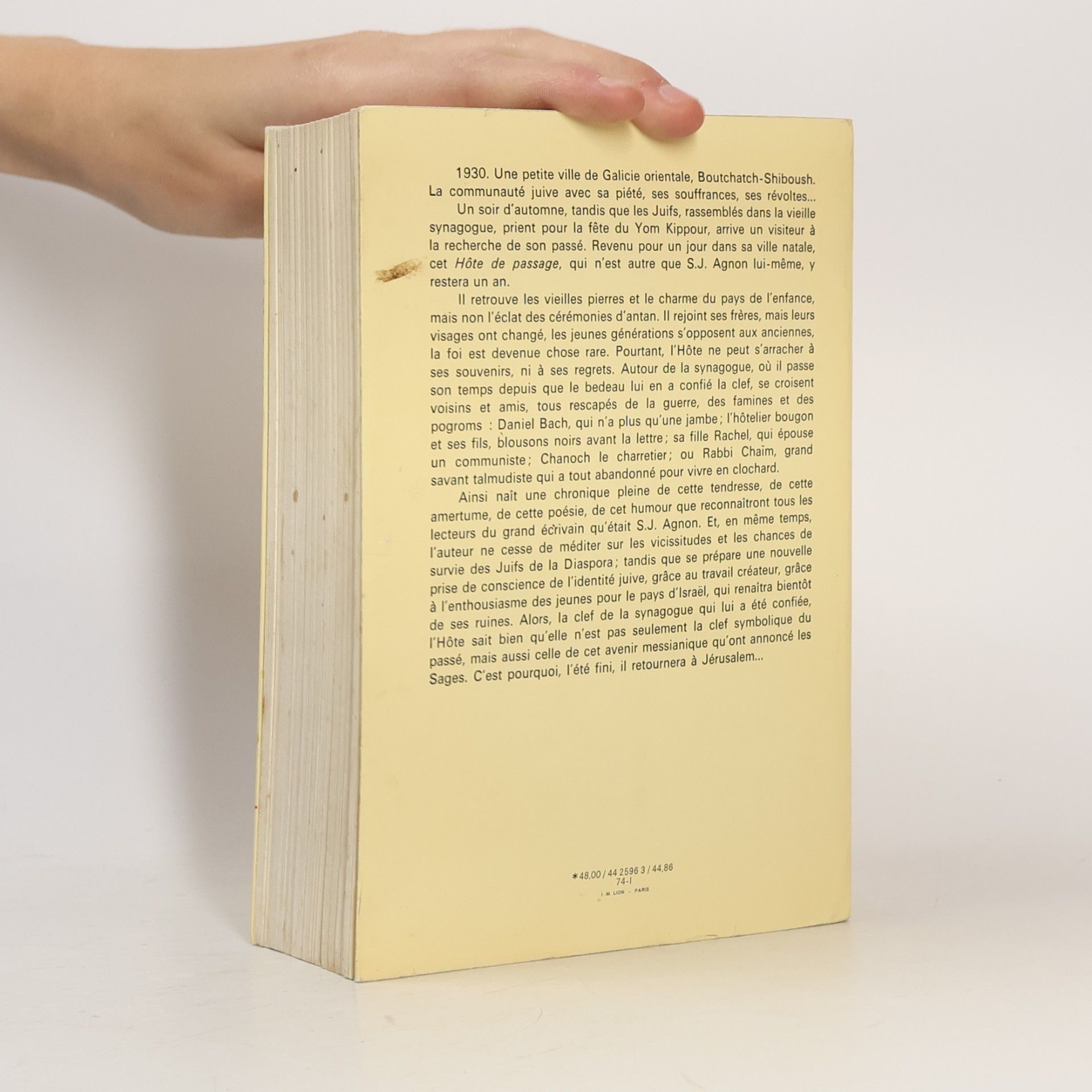 Šmuel Josef Agnon Les grandes traductions: L'hôte de passage