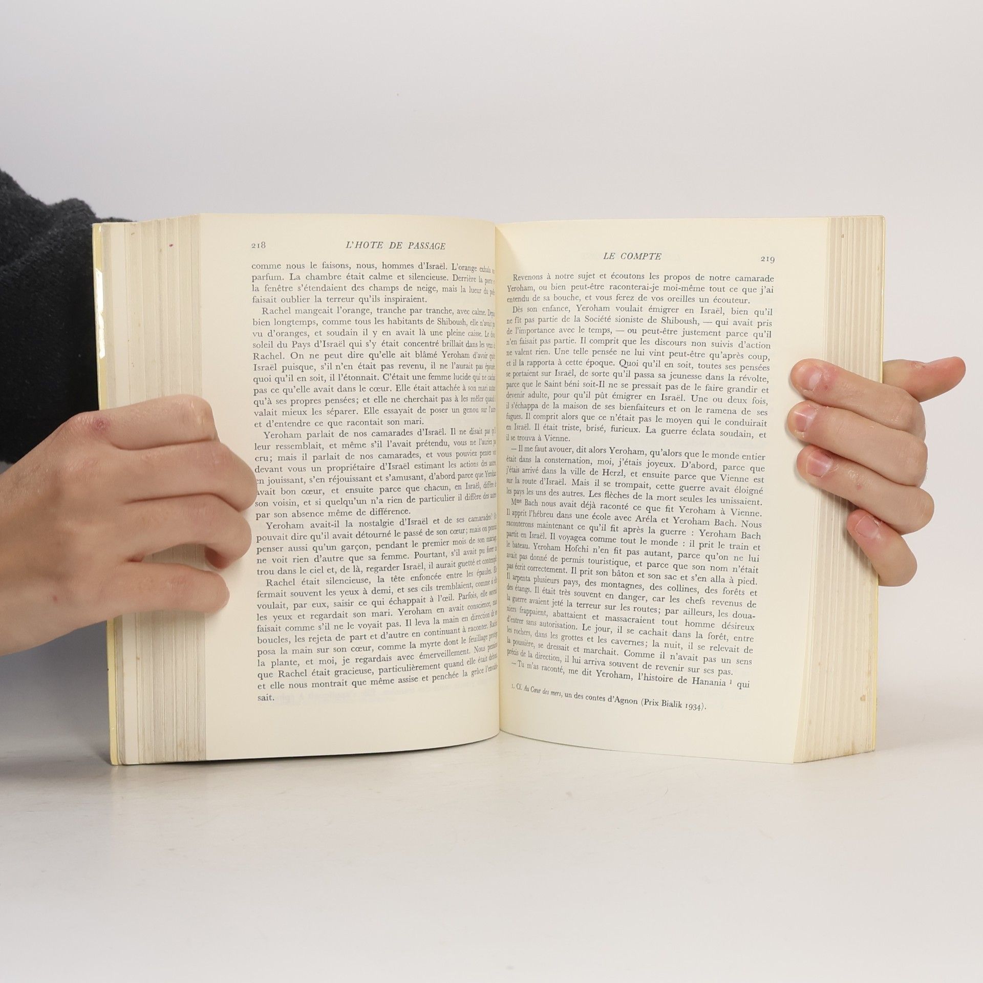 Šmuel Josef Agnon Les grandes traductions: L'hôte de passage