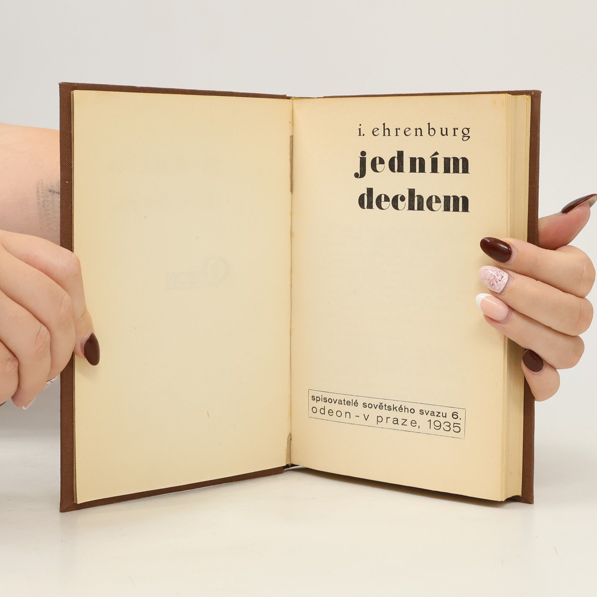 I. Ehrenburg JEDNÍM DECHEM