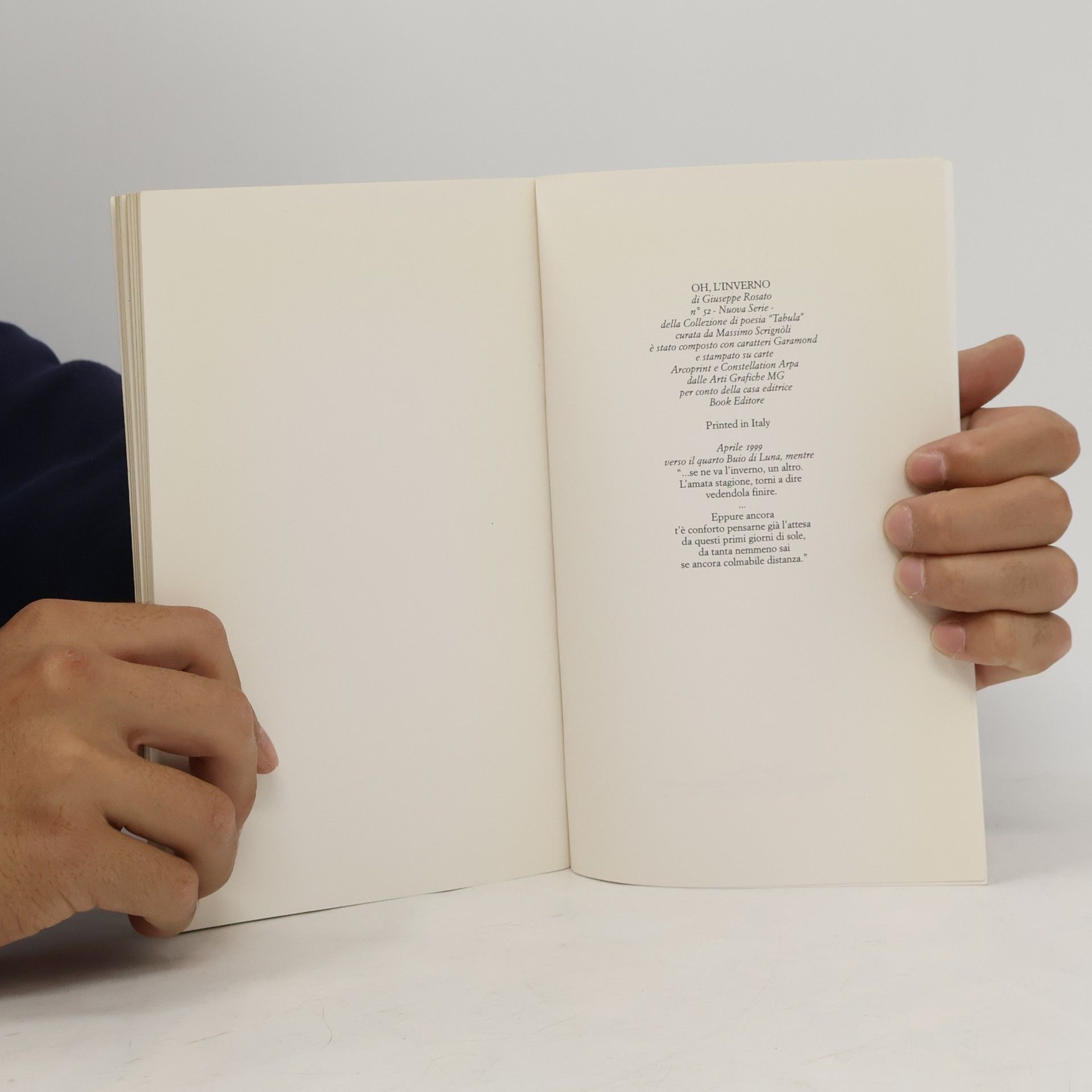Giuseppe Rosato Tabula. Nuova serie: Oh, l'inverno